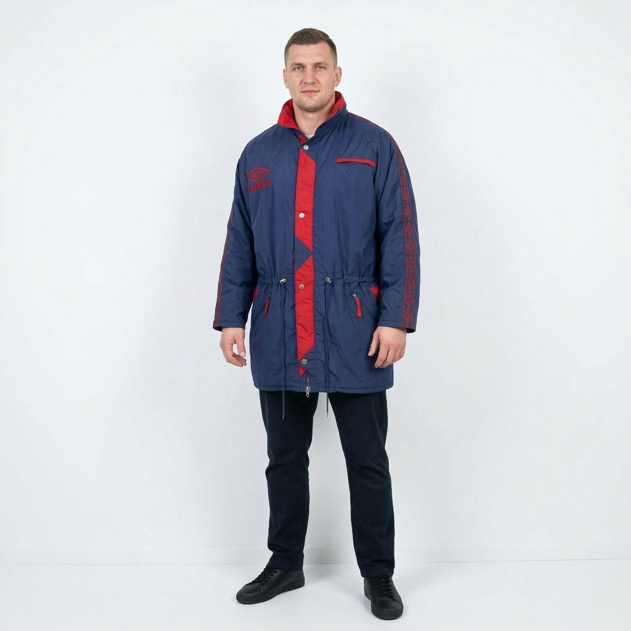 Umbro Umbro Mens 2XL Jacket Navy Vintage Nylon Parka 6794 Size US XXL / EU 58 / 5 - 1 Thumbnail