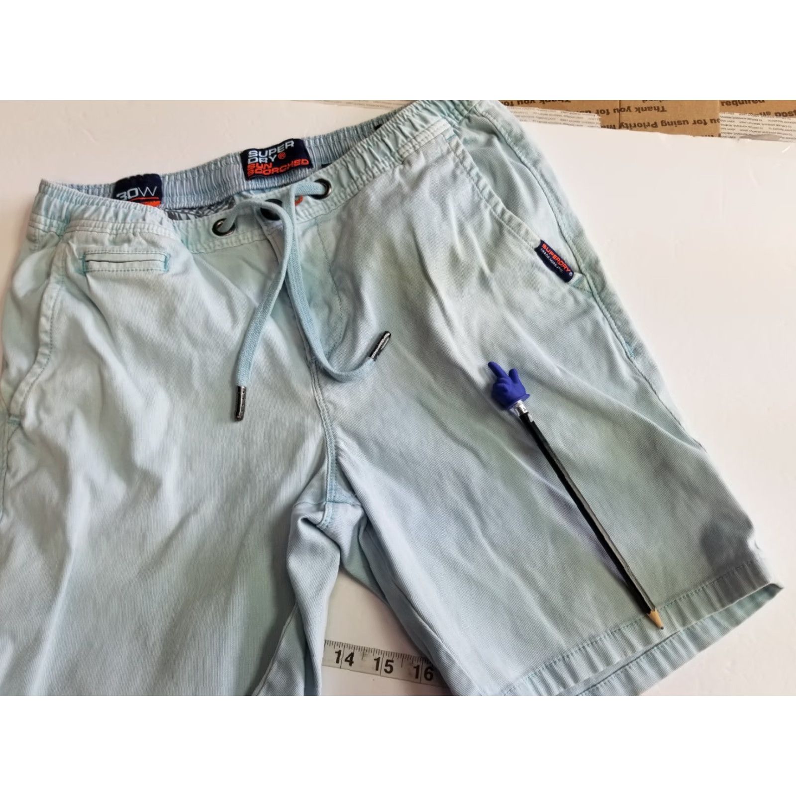 Superdry Superdry Chino Shorts Mens Size 30 Blue Lightweight Drawstrings See All pics Size US 30 / EU 46 - 6 Thumbnail