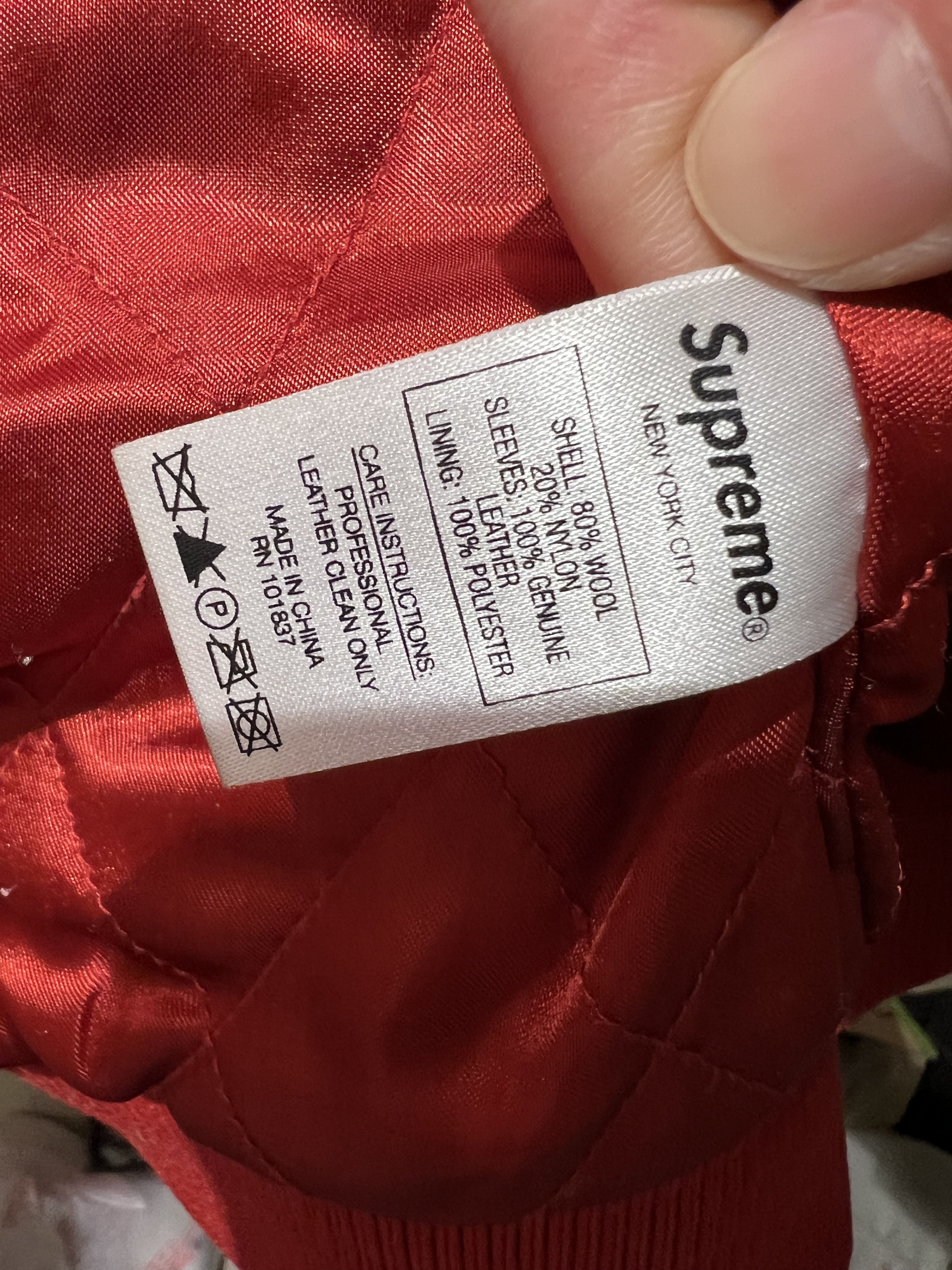 Supreme Supreme Academic Honors Varsity Jacket – Red/Gold Size US M / EU 48-50 / 2 - 5 Thumbnail