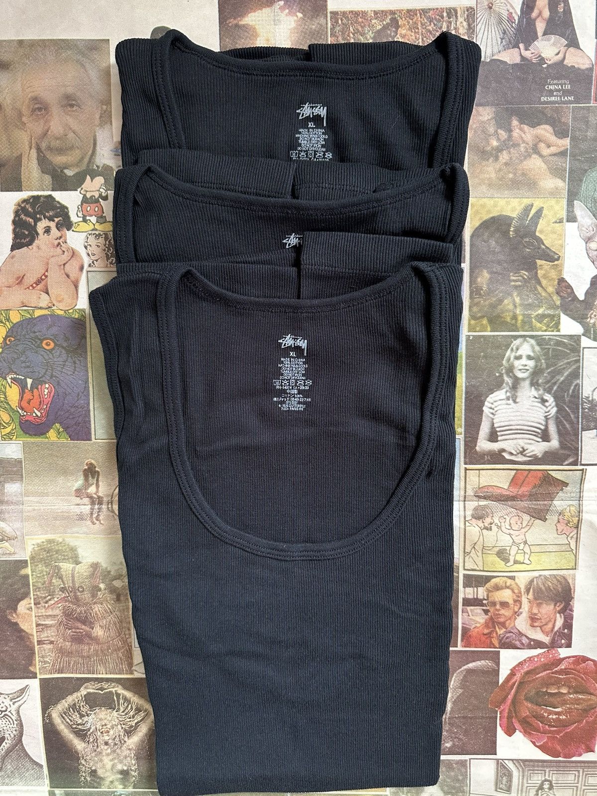 Stussy STÜSSY TANK UNDERSHIRTS MULTIPACK Black | Grailed