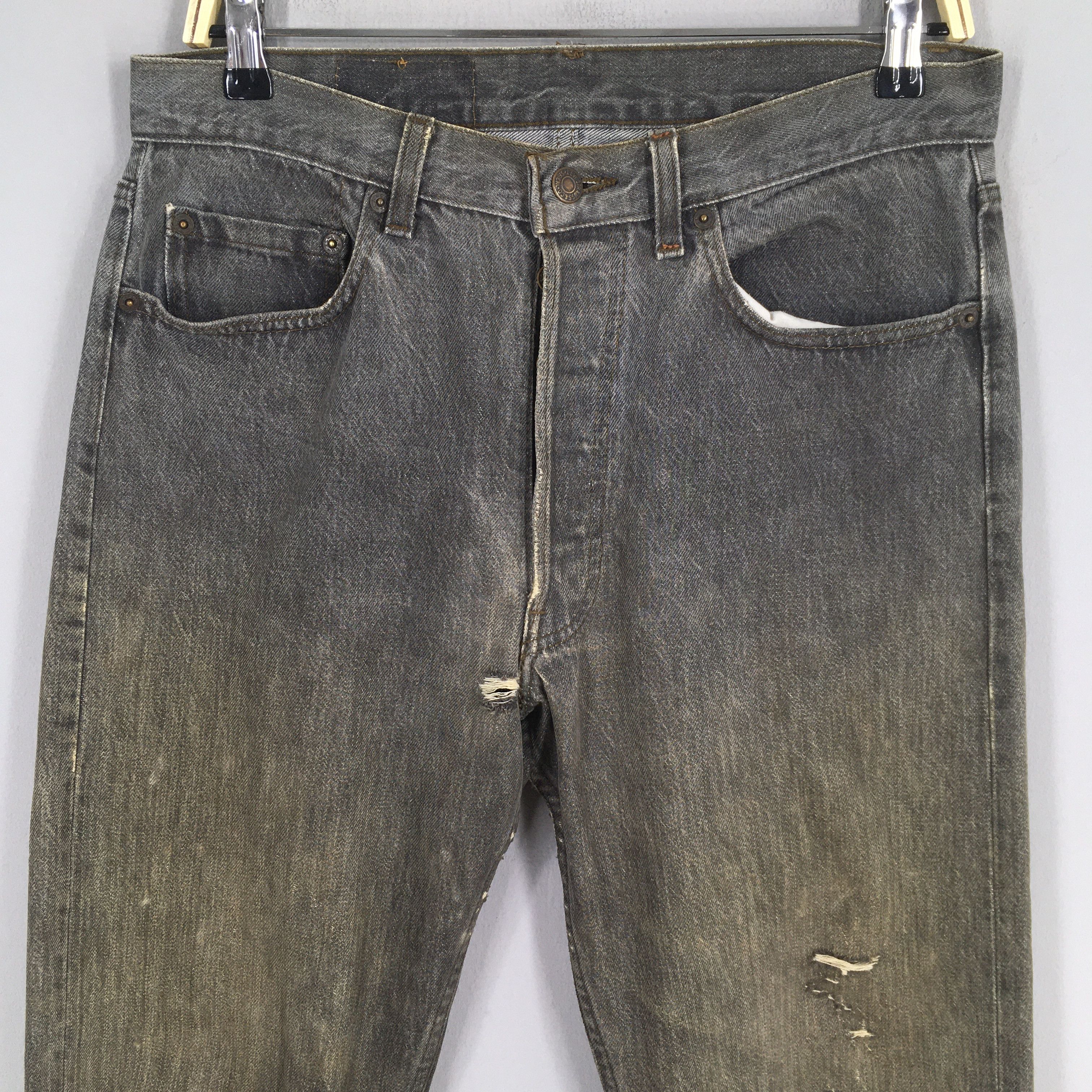 Levi's Size 31x29 Vintage 90s Levi's 501 Black Jeans S1375 Size US 31 - 2 Thumbnail