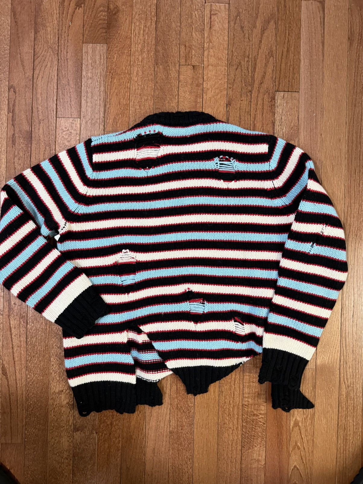 Charles Jeffrey LOVERBOY Charles Jeffrey LoverBoy Distressed Striped Sweater Size US M / EU 48-50 / 2 - 5 Thumbnail