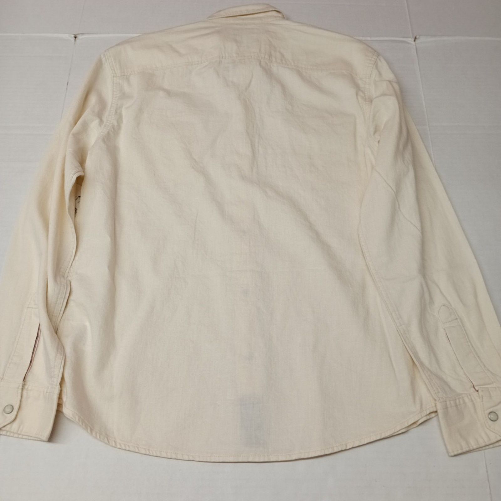 Wrangler Wrangler Snap Woven Shirt Mens M Cowboy Wash Beige Button Up Size US M / EU 48-50 / 2 - 8 Thumbnail