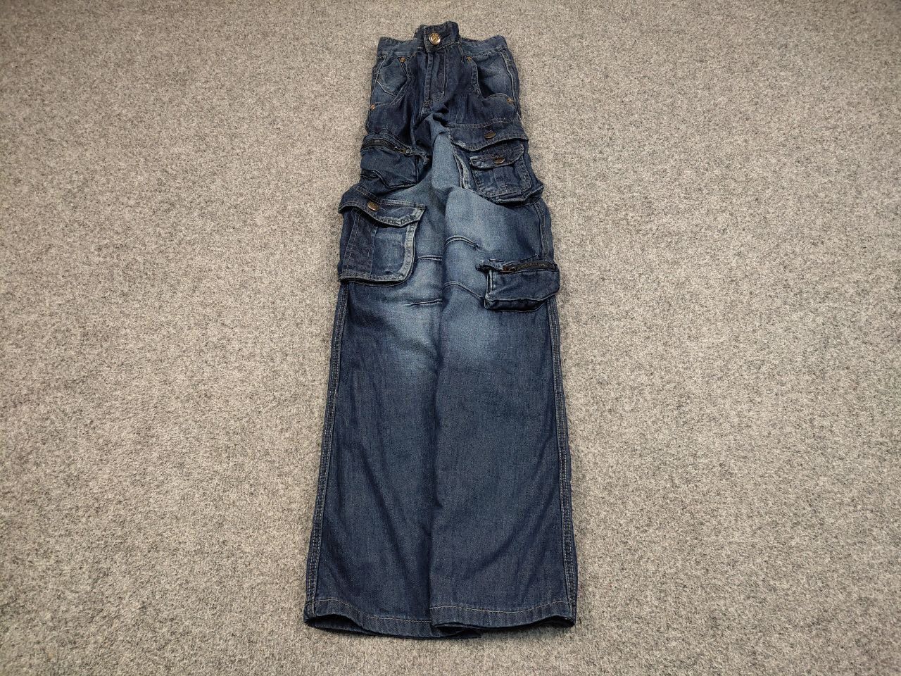 Japanese Brand Vintage if six was nine Style Y2K Faded Denim Cargo Jeans Size US 31 - 2 Thumbnail