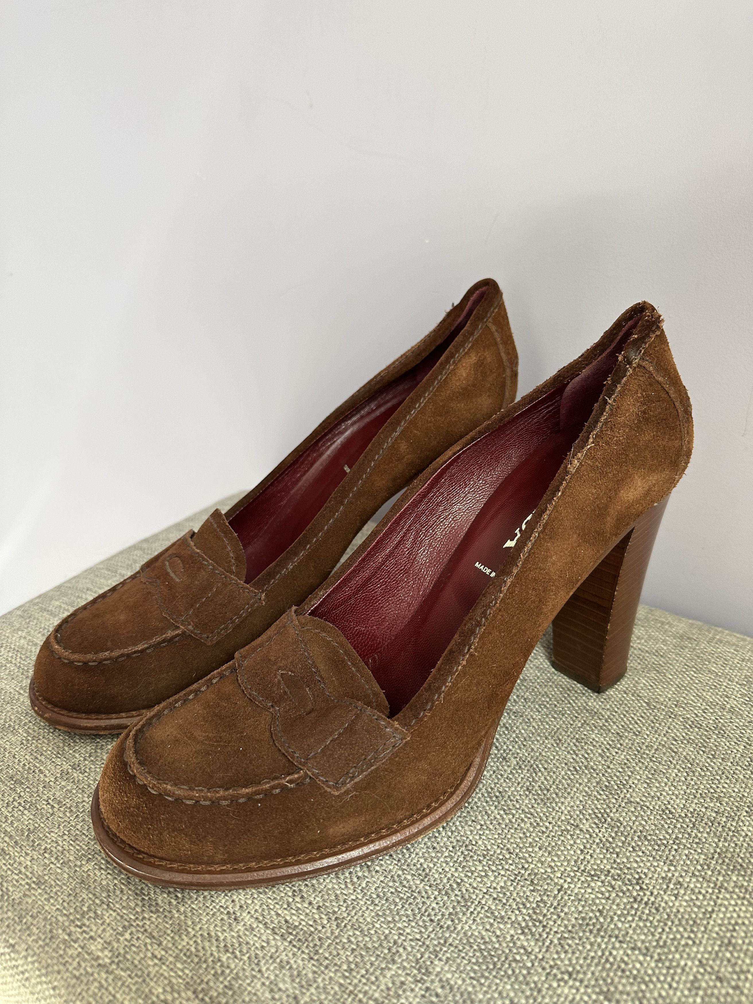 Prada PRADA VINTAGE leather loafers with heal Size US 9 / IT 39 - 1 Thumbnail