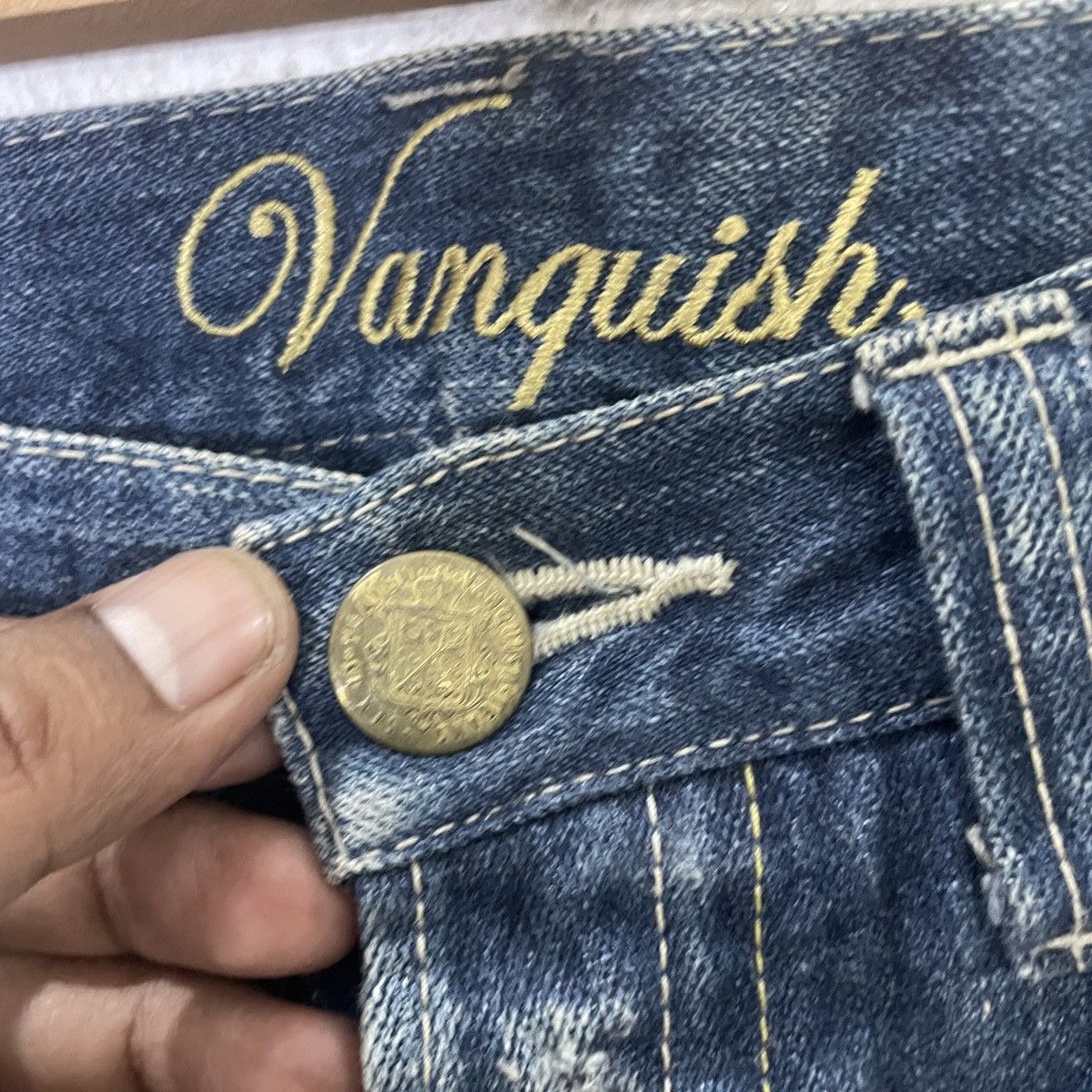 Vanquish Vintage Vanqusih Distressed Denim Jeans Size US 34 / EU 50 - 3 Thumbnail