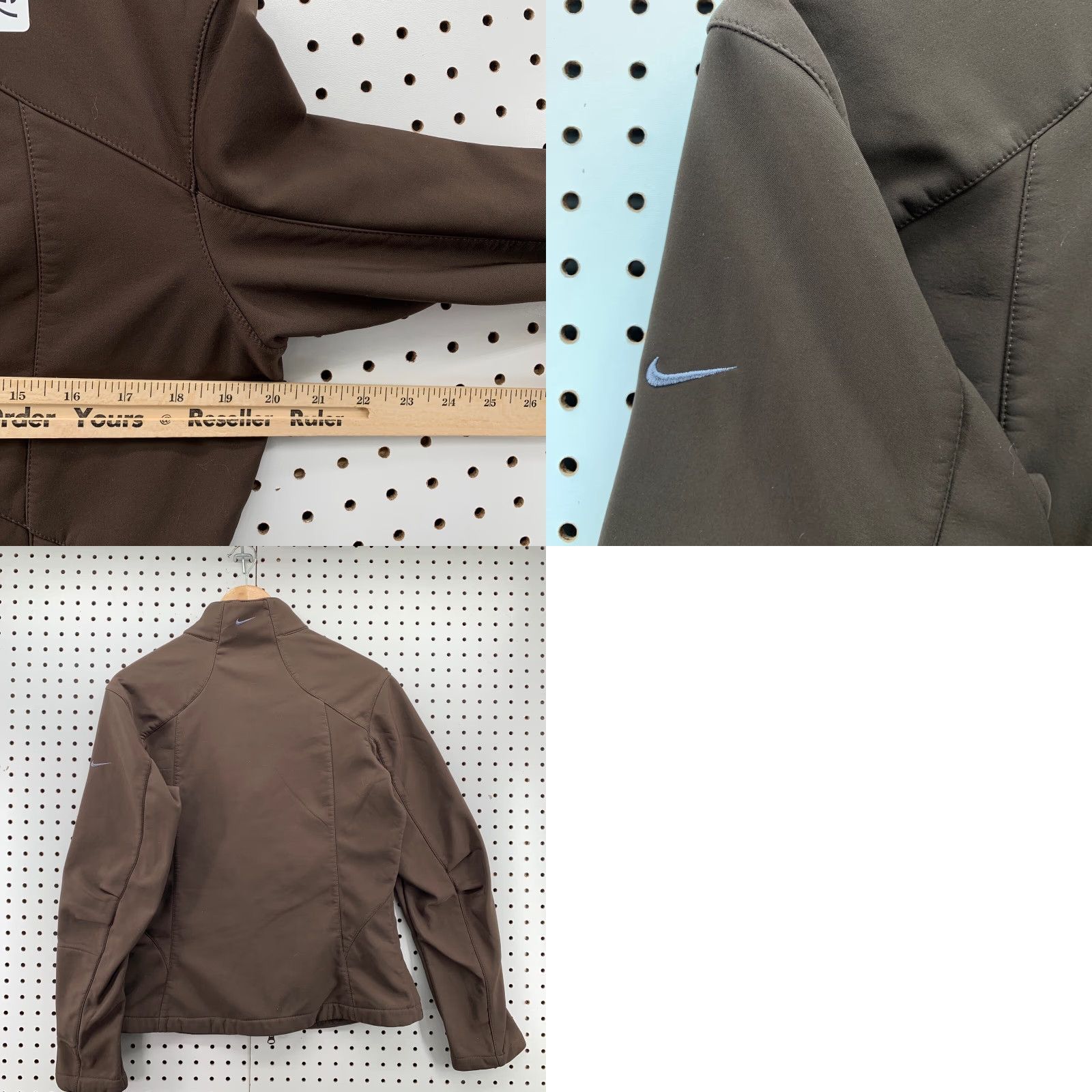 Nike VINTAGE NIKE Windbreaker Jacket Womens L Brown Pink Fleece Lined Full Zip All Seasons USA Womens Size L / US 10 / IT 46 - 8 Thumbnail