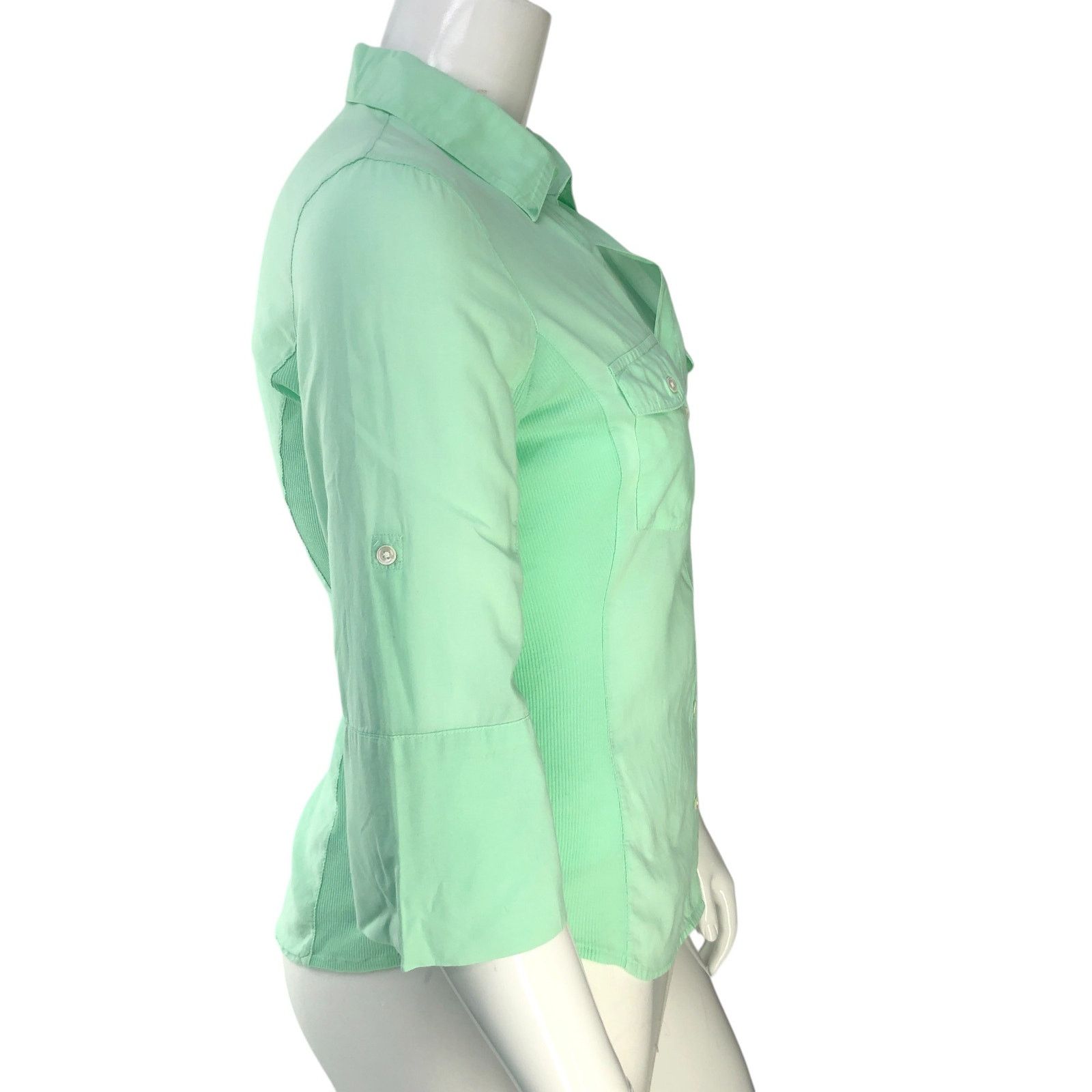 James Perse James Perse Size 3 US L Top 3/4 Sleeve Button Up *BLEMISH Size L / US 10 / IT 46 - 9 Thumbnail