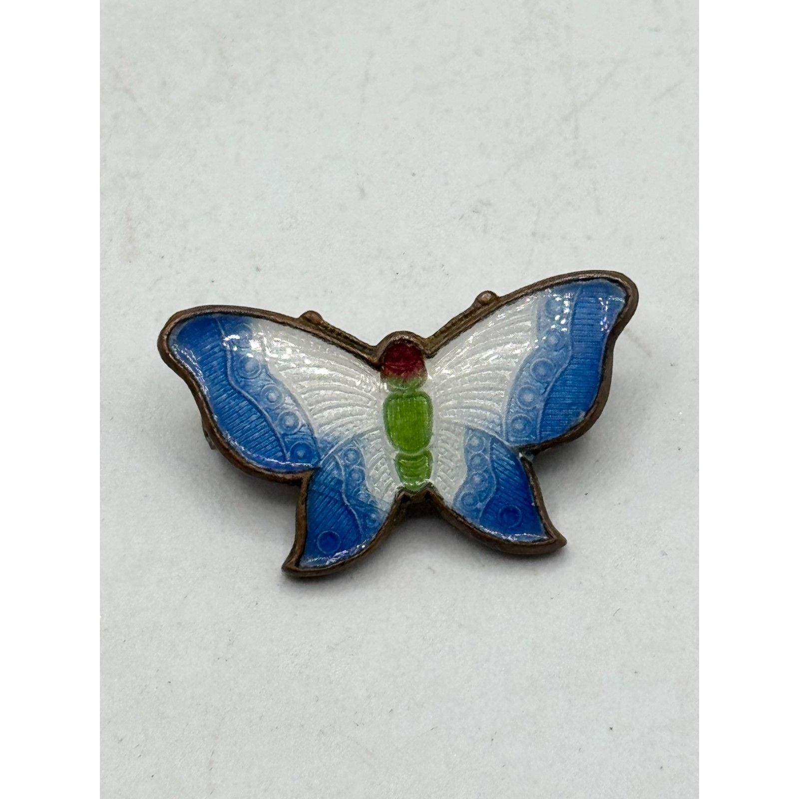 Vintage Vintage Guilloche enamel butterfly brooch pin Size ONE SIZE - 3 Thumbnail