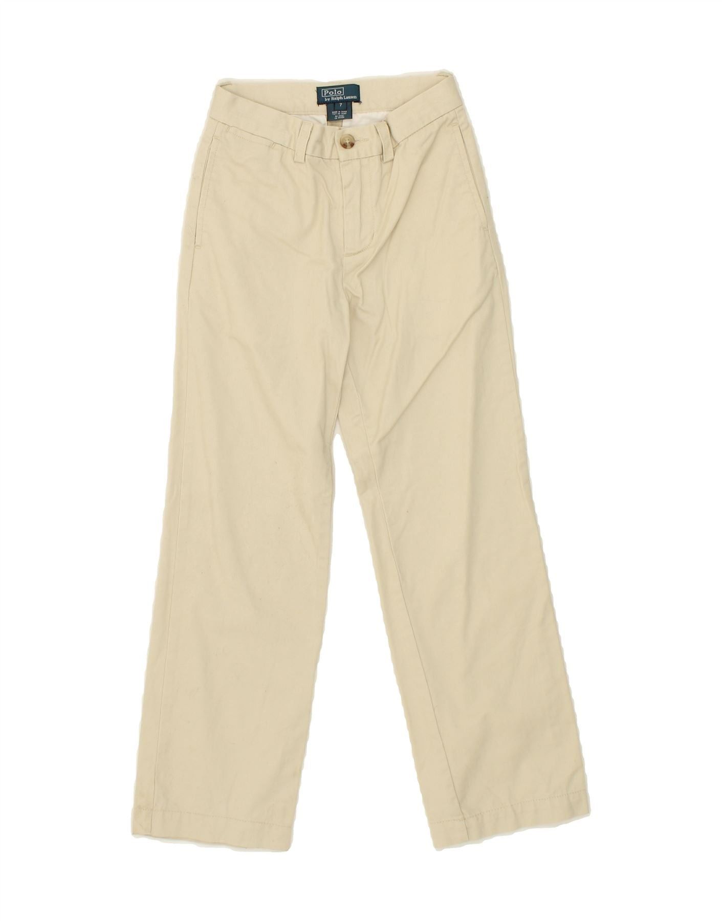 Polo Ralph Lauren Girls Straight Chino Trousers 6-7 Years W20 L22 Beige Size 26" / US 2 / IT 38 - 1 Thumbnail