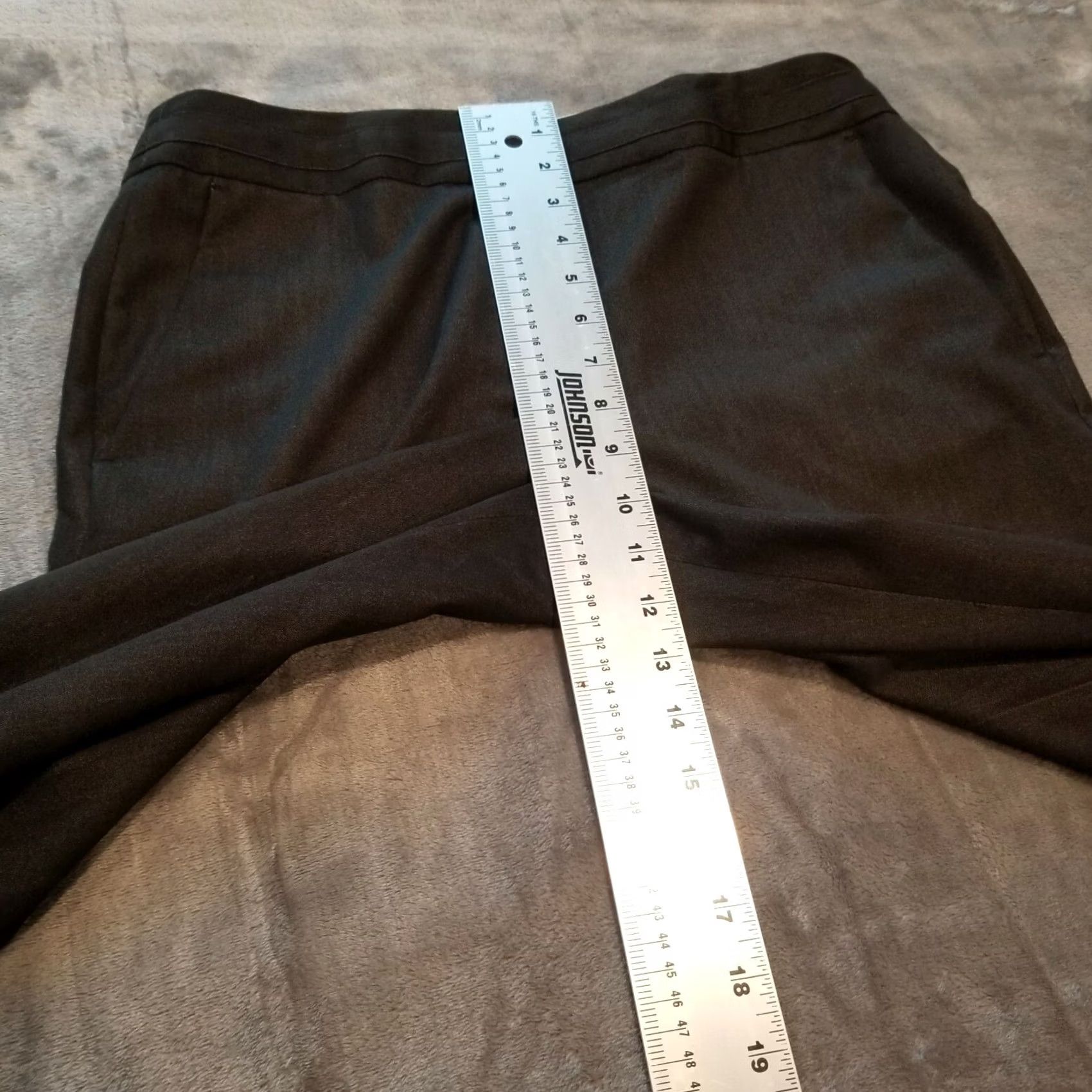 Vintage Sharagano Brown High Rise Straight Leg Dress Pants Stretch Size 8 Women's Slim Casual Pants with Pockets Size 30" / US 8 / IT 44 - 5 Thumbnail