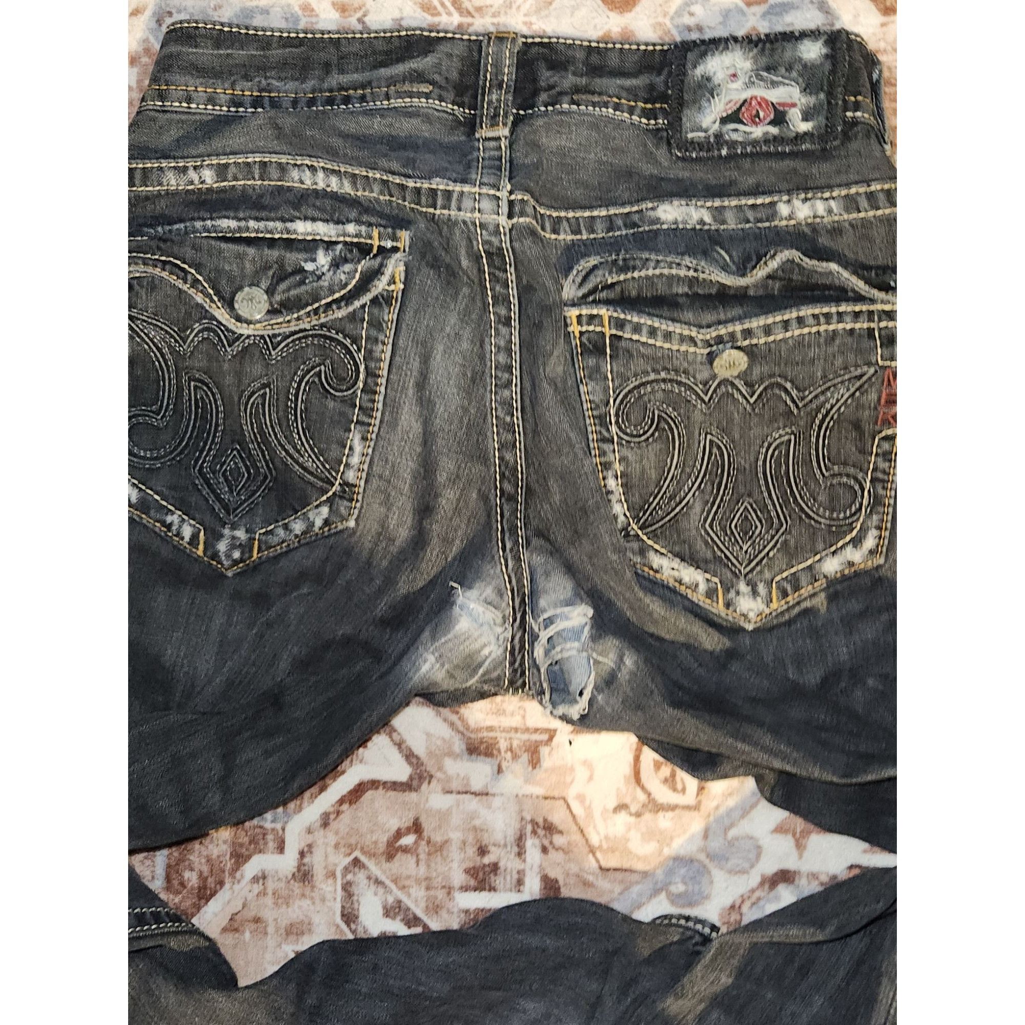 Vintage Mek Denim USA Blue Jeans Mens 34x34 Vtg Oaxaca Boot Cut Dist Size US 34 / EU 50 - 20 Thumbnail