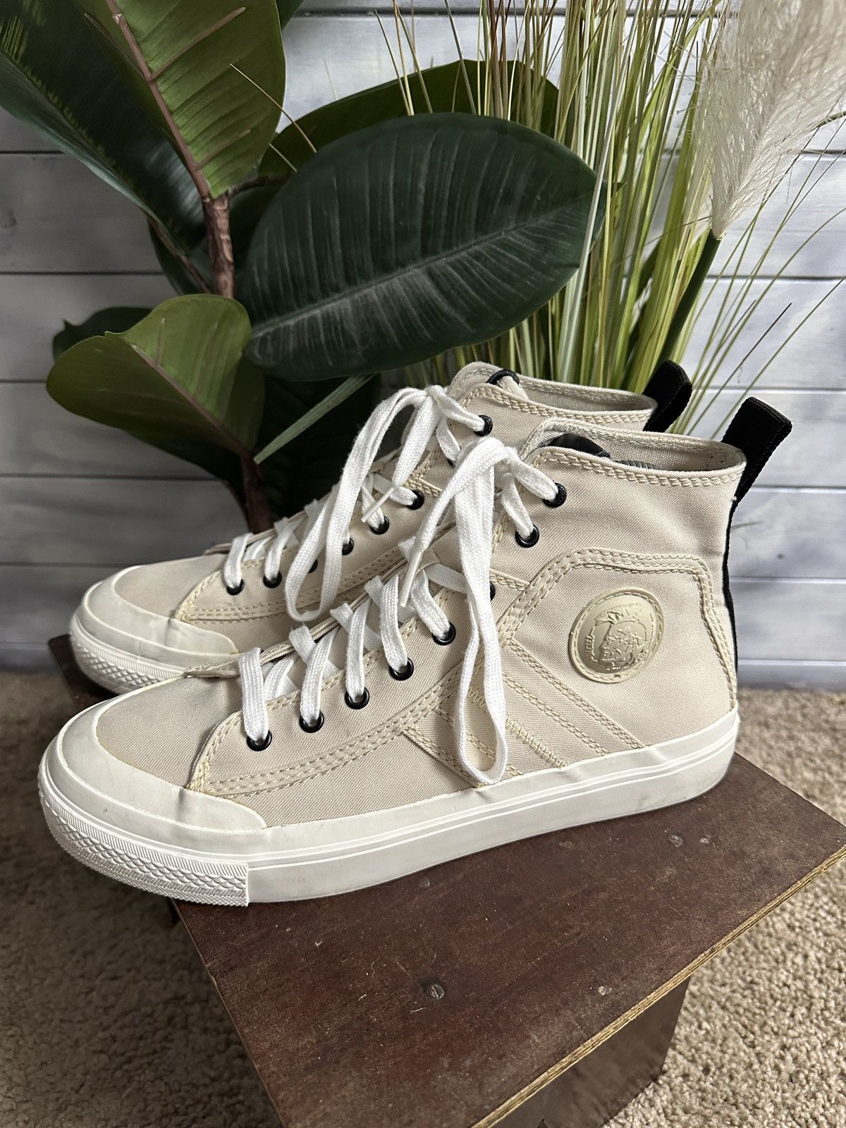 Diesel Rare Luxury Hi Top Sneakers Diesel Punk Logo Size US 9 / EU 42 - 4 Thumbnail