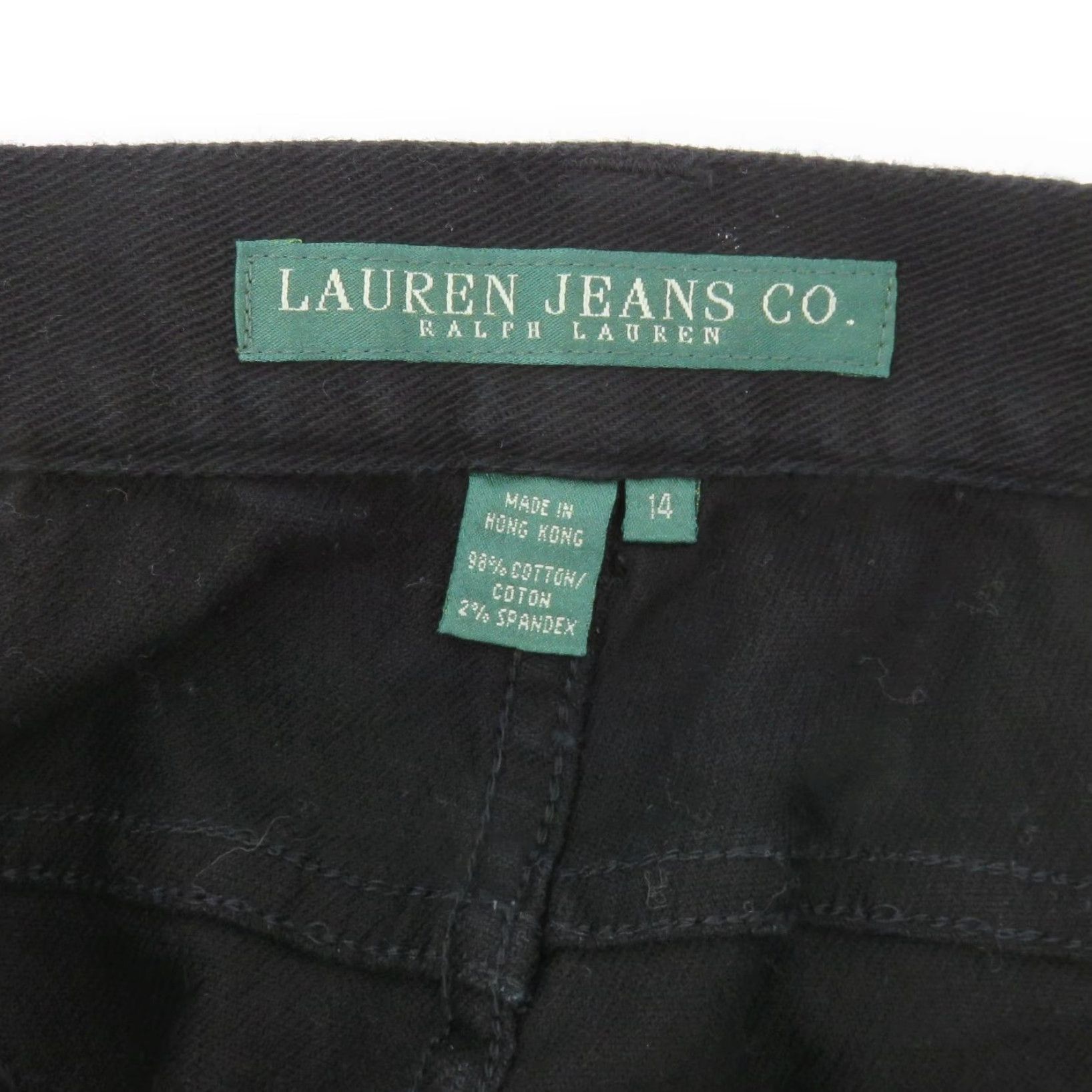 CO Lauren Jeans Co Jeans Women 14 Black Embroidered Floral Flower Denim Size 36" / US 14 / IT 50 - 7 Thumbnail