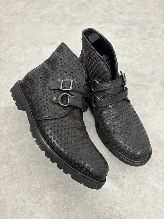 Emporio Armani Emporio Armani Perfored Premium Leather Boots Size US 9.5 / EU 42-43 - 5 Thumbnail