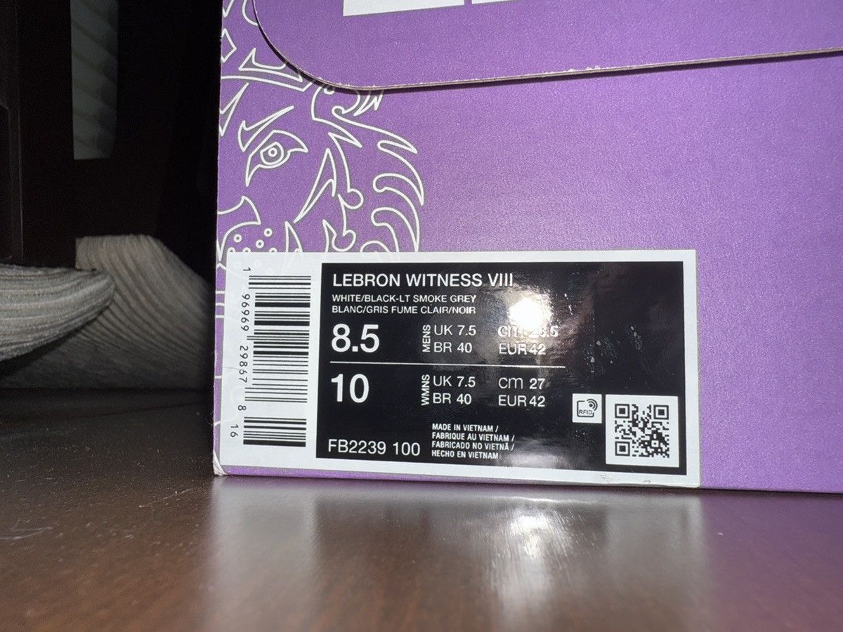 Nike NEW Nike LeBron Witness VIII 8, size 8.5, OG Box, DS, MINT! Size US 8.5 / EU 41-42 - 5 Thumbnail