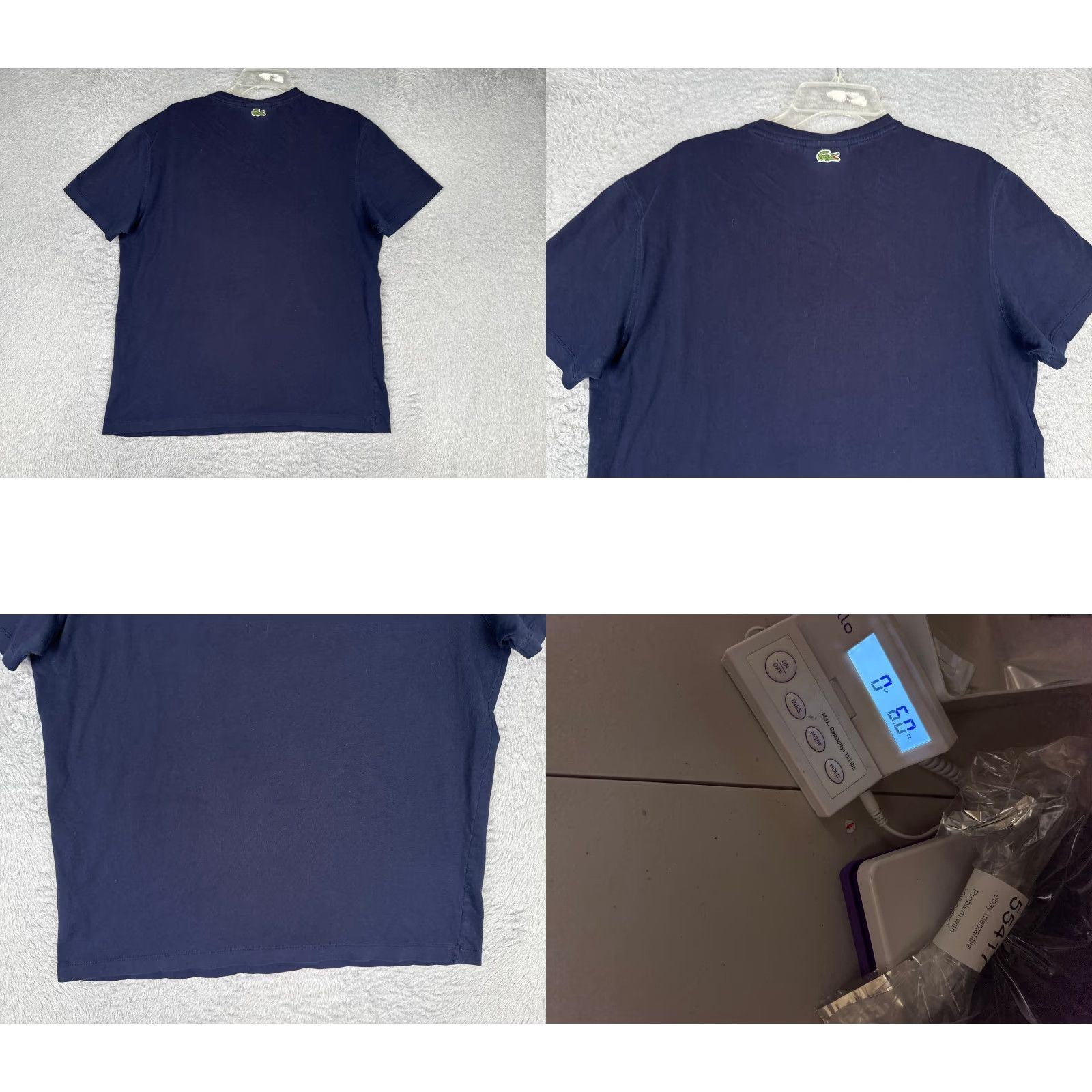 Lacoste Lacoste Shirt Men Large Blue Crew Neck Short Sleeve 100% Cotton Logo READ Size US L / EU 52-54 / 3 - 9 Thumbnail