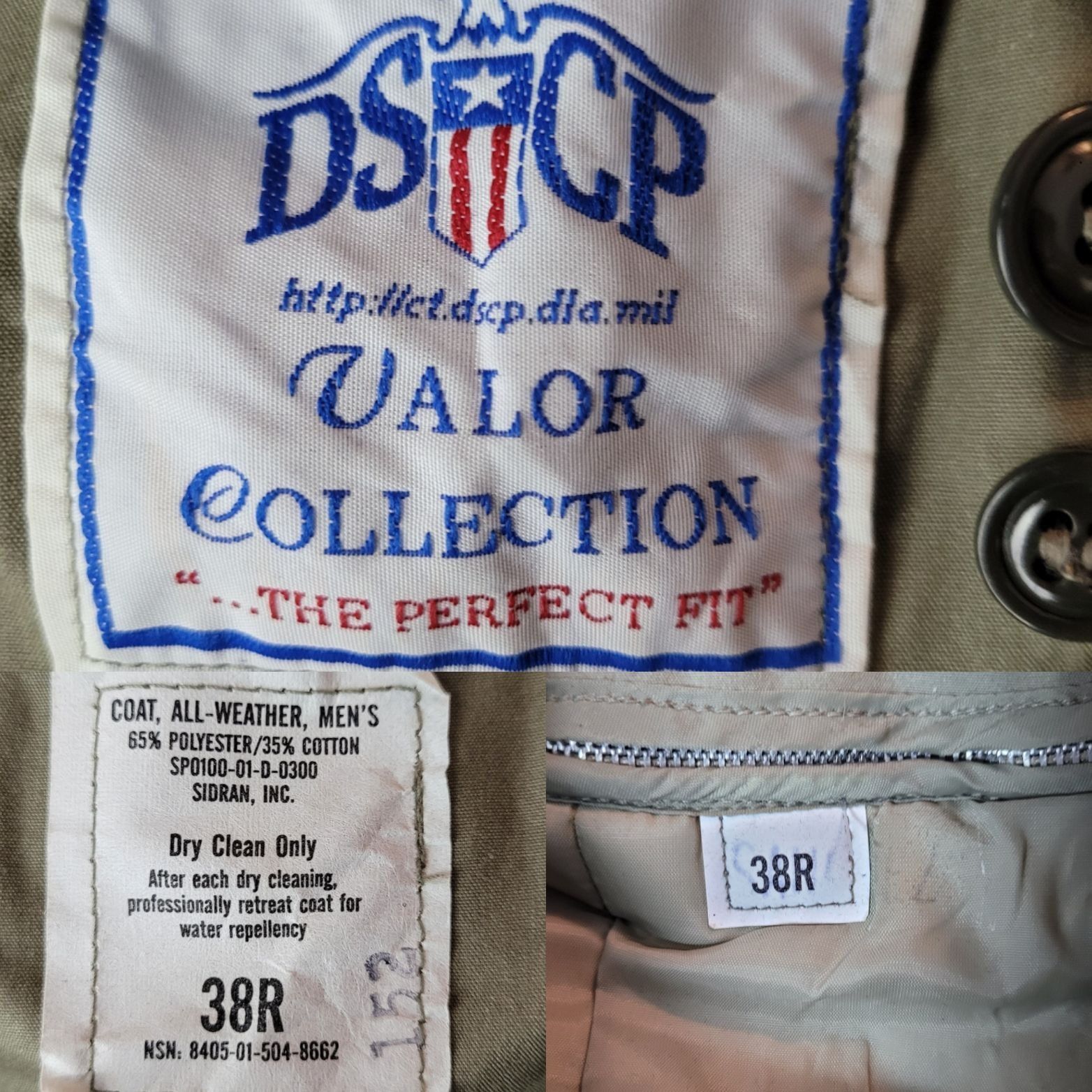 Vintage Vtg Military All-Weather Mens Trench Coat Sz 38R Khaki Doubl Size US M / EU 48-50 / 2 - 3 Thumbnail