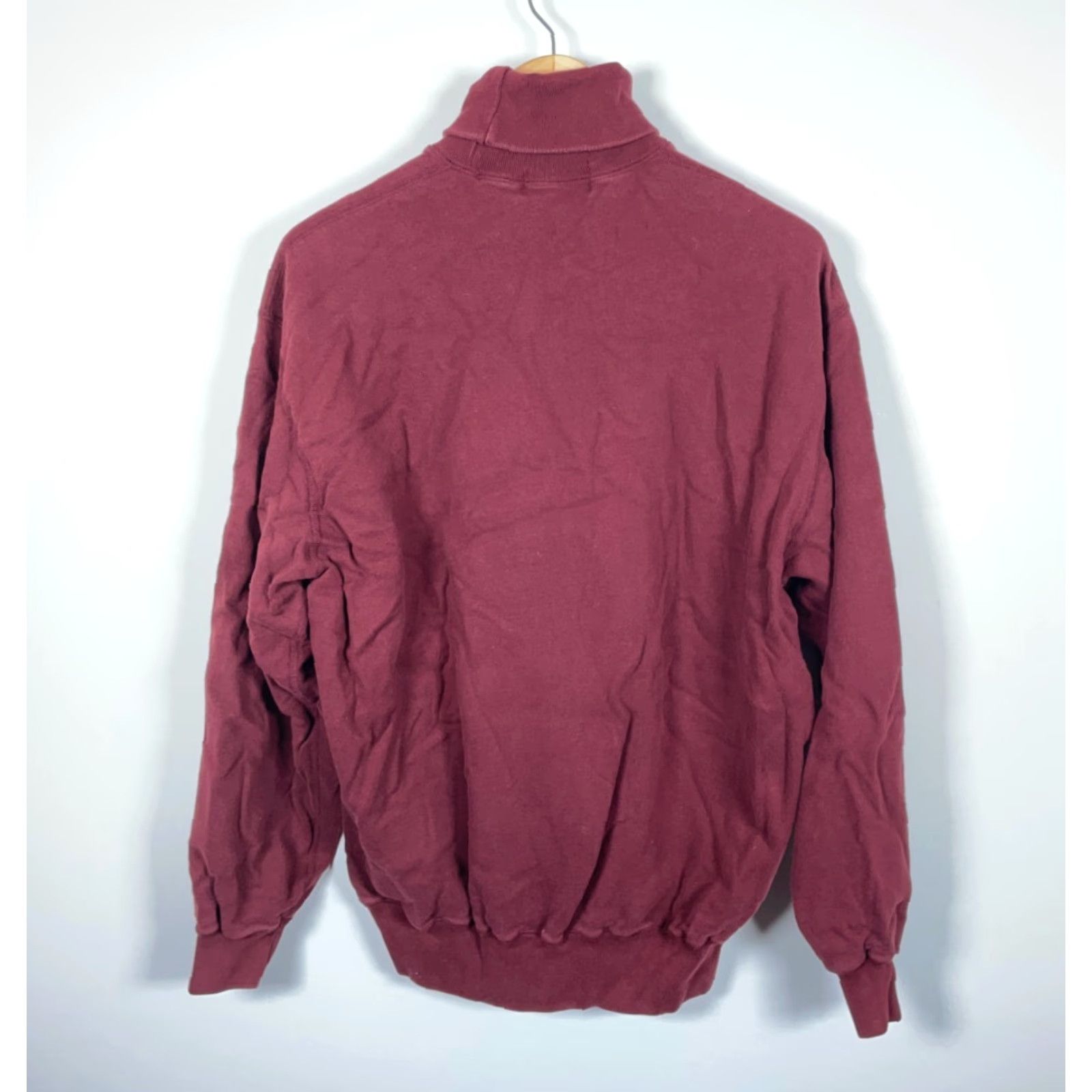 Polo Ralph Lauren VINTAGE Polo Ralph Lauren Sweatshirt Turtleneck Mens Large Dark Red Relaxed Fit Polo Ralph Lauren Sweatshirt Size US L / EU 52-54 / 3 - 2 Thumbnail