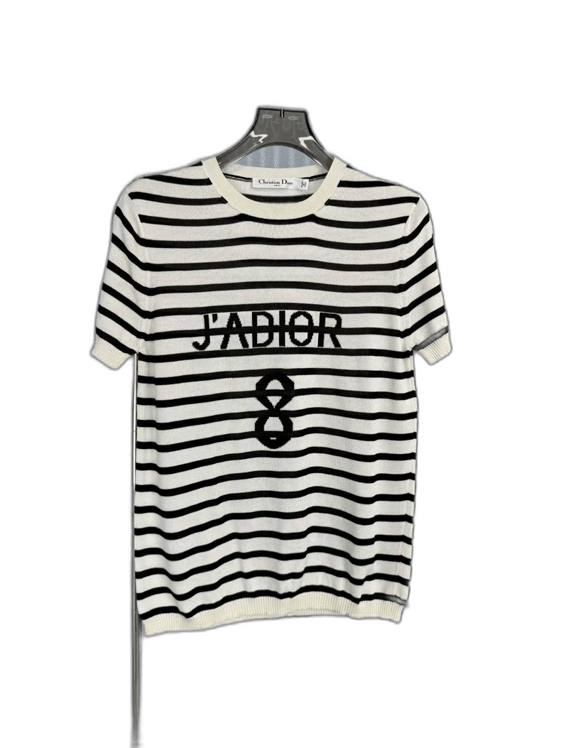 Dior Dior Black White Striped Short Sleeve Size US S / EU 44-46 / 1 - 1 Thumbnail