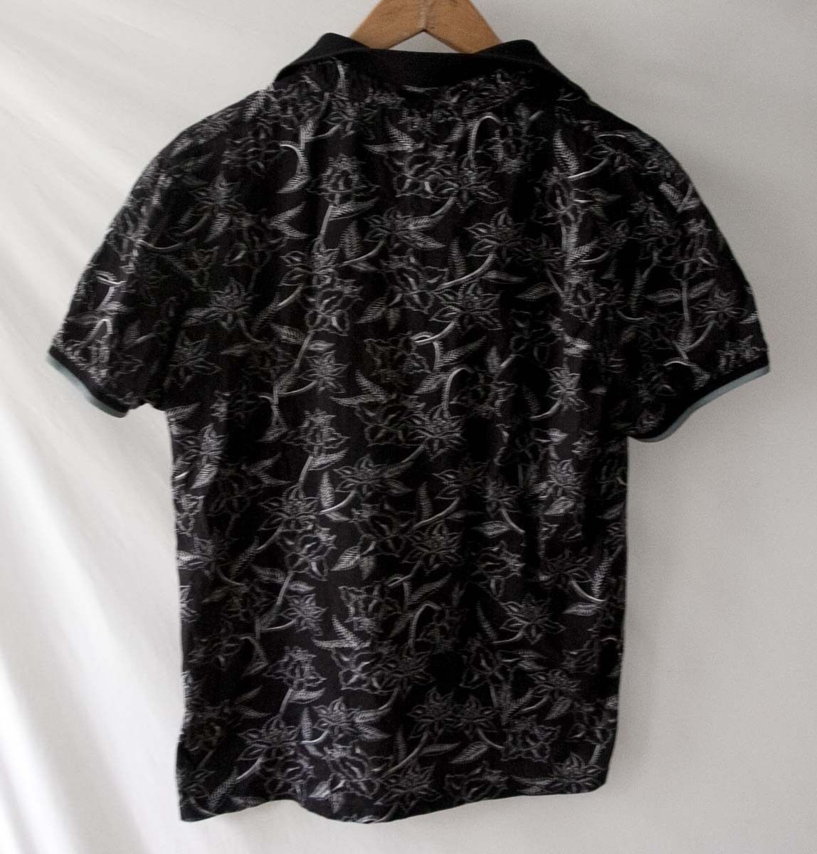 Ted Baker Ted Baker Polo Shirt Floral Size 3/M Black /White Size US M / EU 48-50 / 2 - 5 Thumbnail