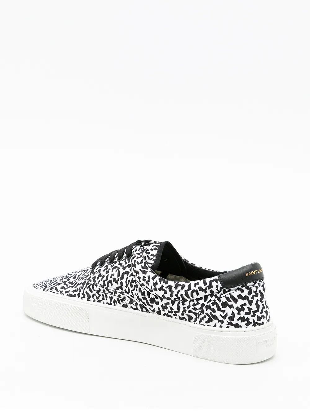Saint Laurent Paris o1y0325 Logo Low-Top Sneakers in White/Black Size US 7 / EU 40 - 3 Thumbnail