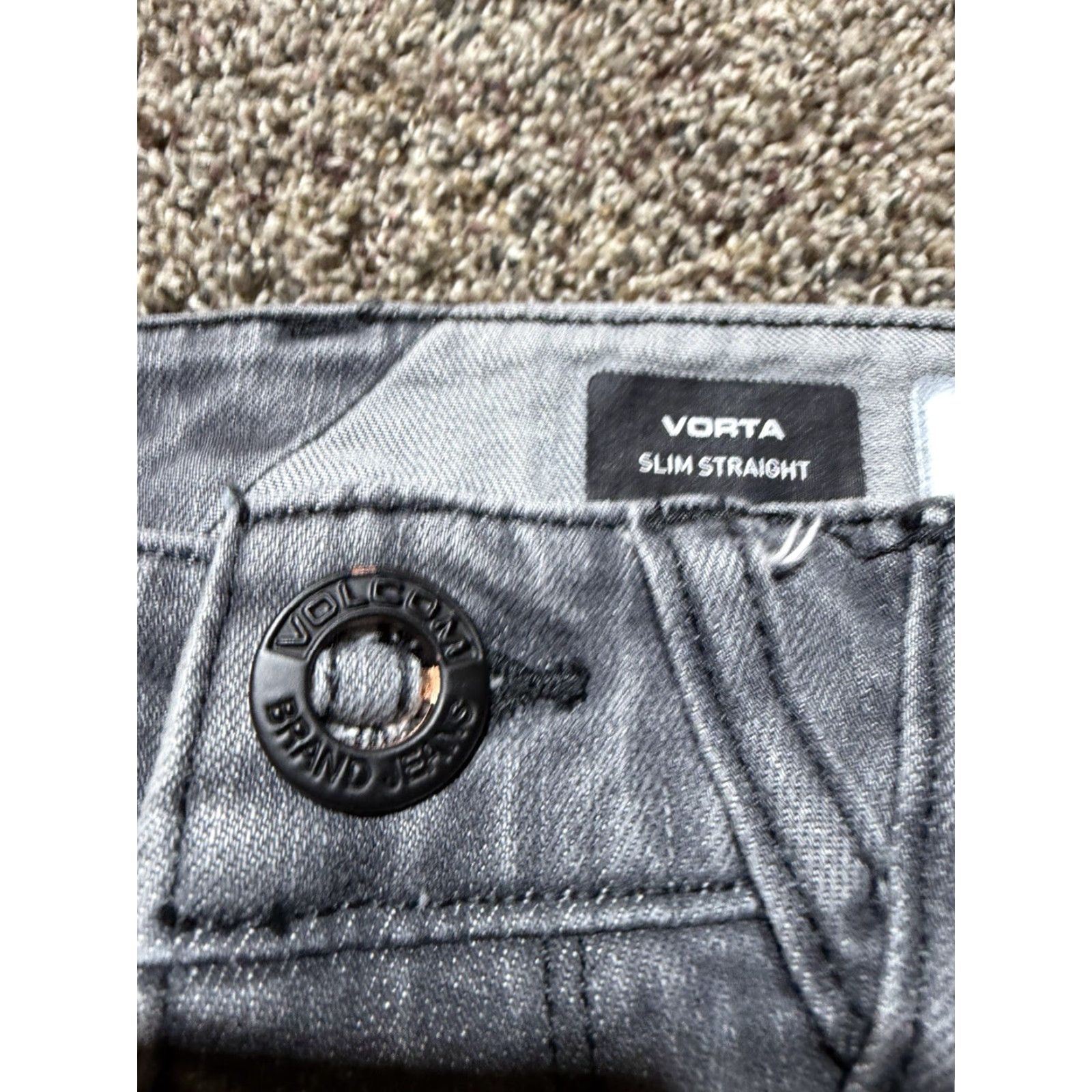Volcom Volcom Jeans Slim Straight Men 29 Gray Denim 29X32 Size US 29 - 4 Thumbnail