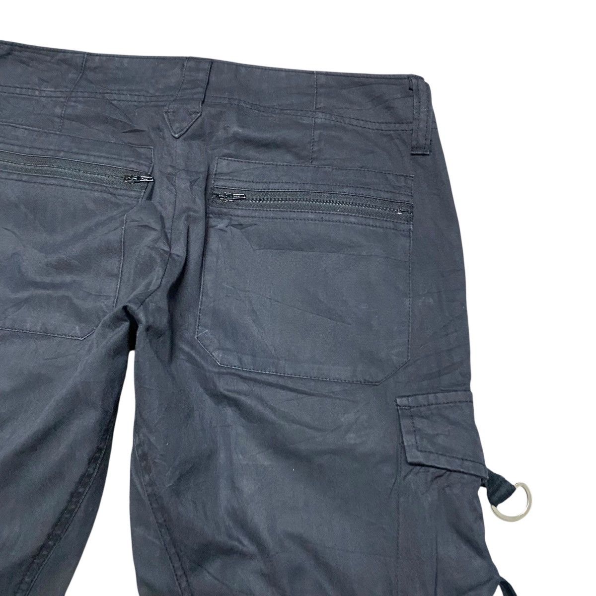 Japanese Brand × Tornado Mart Tornado Mart Cargo Flare Pants Faded Black Size 28" / US 6 / IT 42 - 13 Thumbnail
