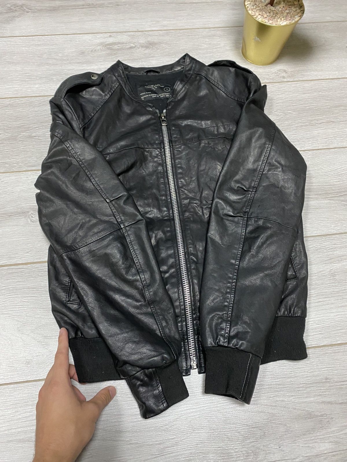 Allsaints Allsaints Spitalfields bomber Leather Jacket zip Size US S / EU 44-46 / 1 - 4 Thumbnail