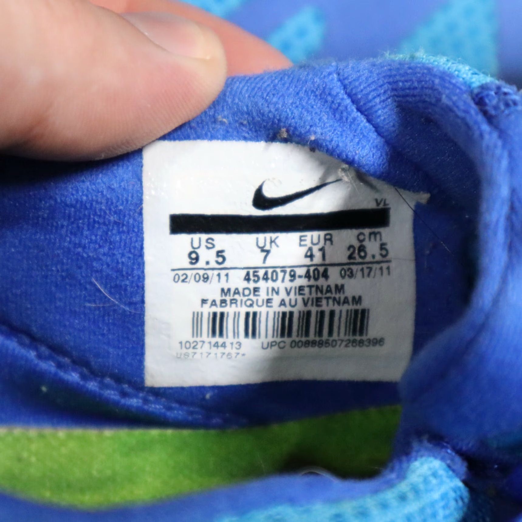 Nike Nike Free 3 Running Shoes Nike Womens Low Top Lace Up 9.5 Blue Purple 454079-404 Womens Nike Run 2011 Shoes Size L / US 10 / IT 46 - 6 Thumbnail