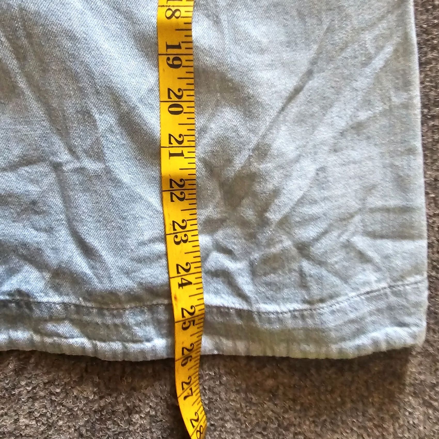 Old Navy Old Navy Top Women Large Blue Jean Denim V-Neck Short Sleeve Casual Blouse Size L / US 10 / IT 46 - 6 Thumbnail