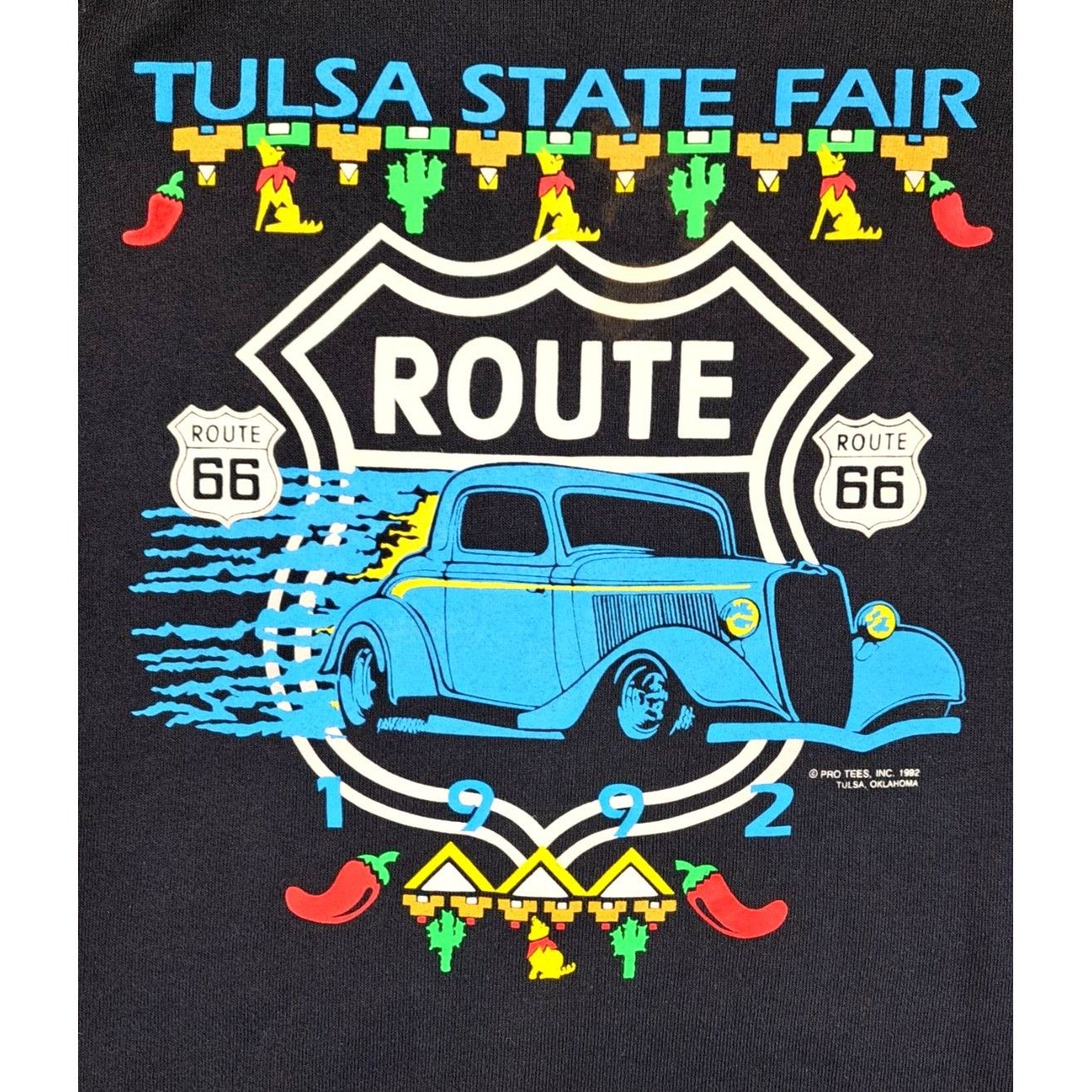 Fruit Of The Loom Vintage Tulsa State Fair Sweatshirt Glow In Dark Hot Rod 2XL Size US XXL / EU 58 / 5 - 5 Thumbnail