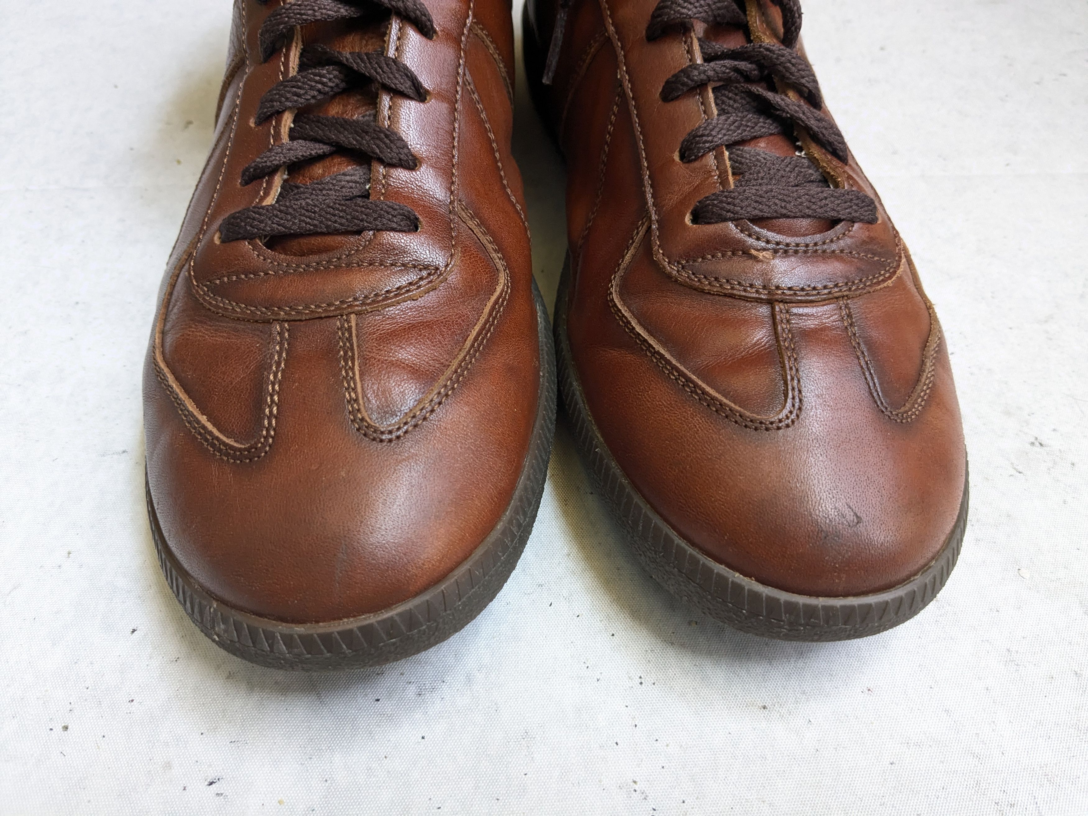 Maison Margiela Maison Margiela Replica GAT Brown 12 45 High Tops Leather Size US 12 / EU 45 - 5 Thumbnail