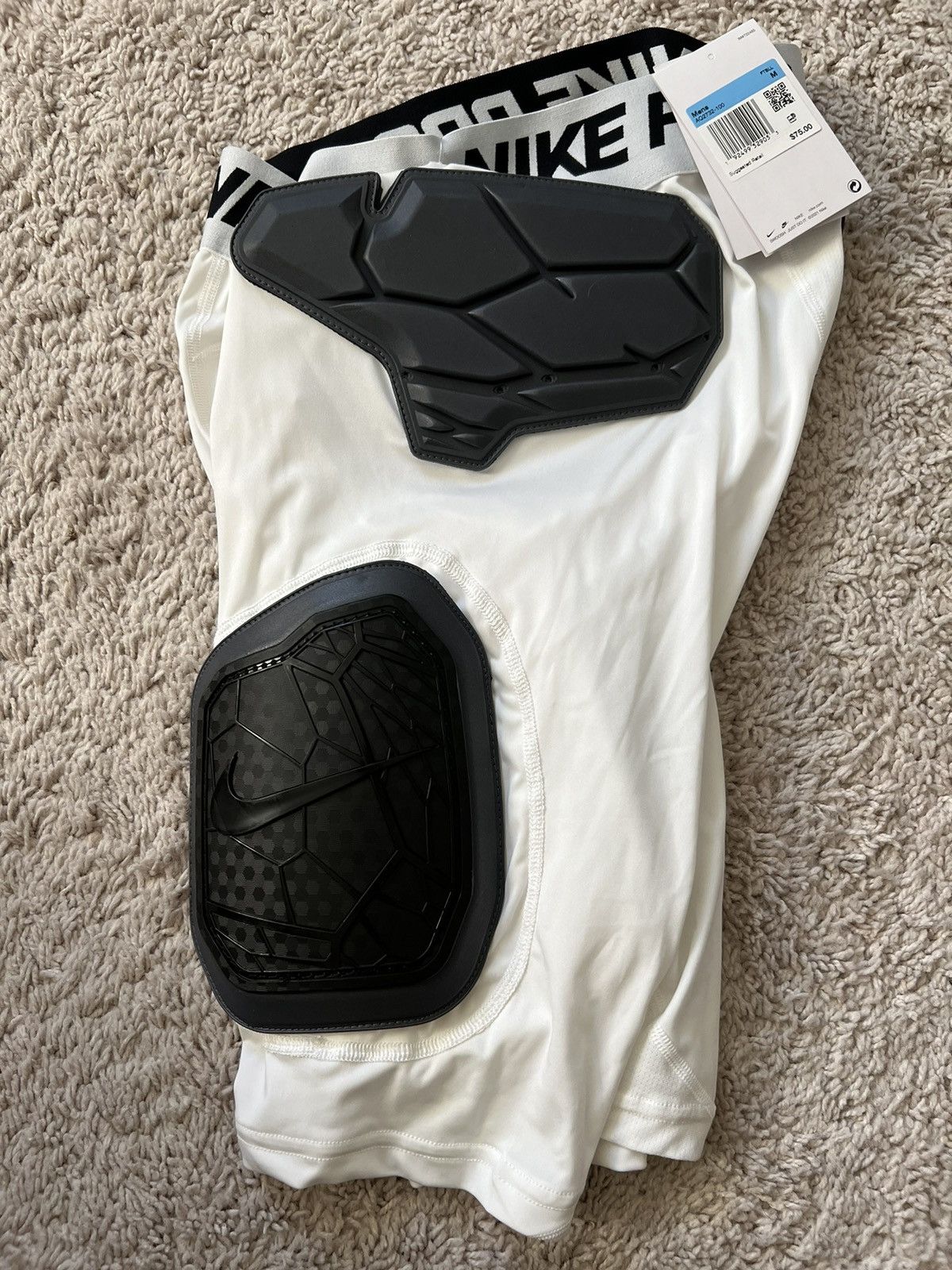Nike Nike Pro HyperStrong Football Padded Shorts White/Black Size US 30 / EU 46 - 9 Thumbnail