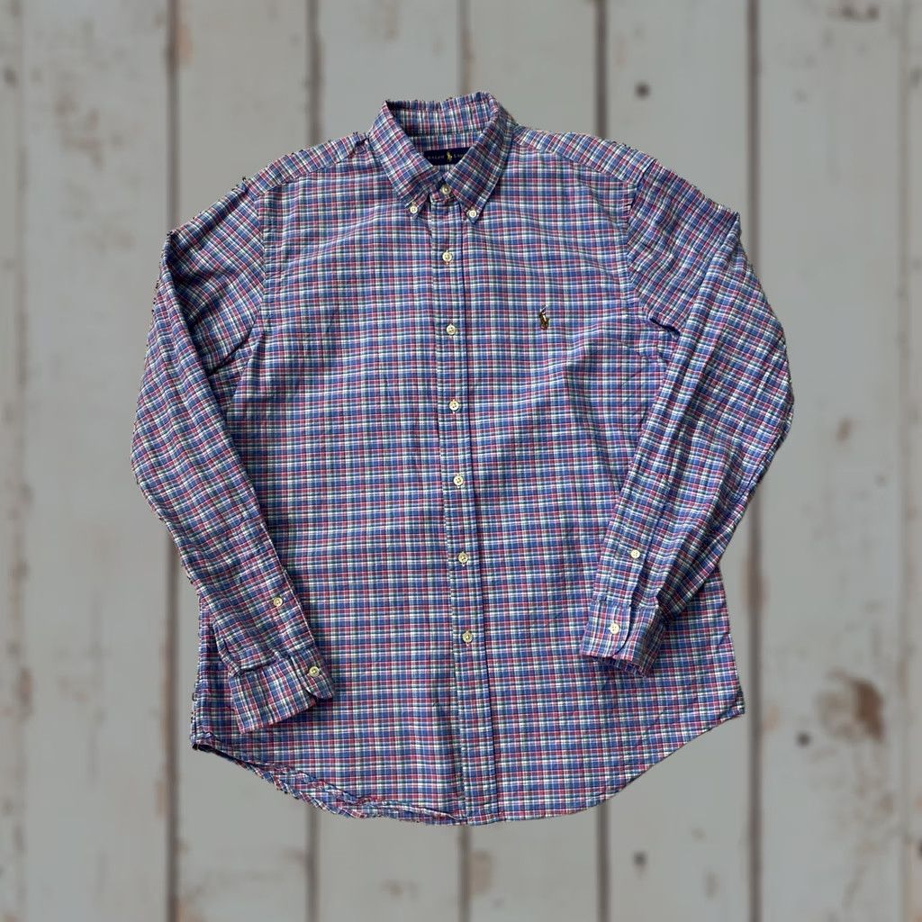 Ralph Lauren Ralph Lauren Long Sleeve Button Down Shirt Large Blue Pink Multicolor Plaid Mens Size US L / EU 52-54 / 3 - 1 Thumbnail