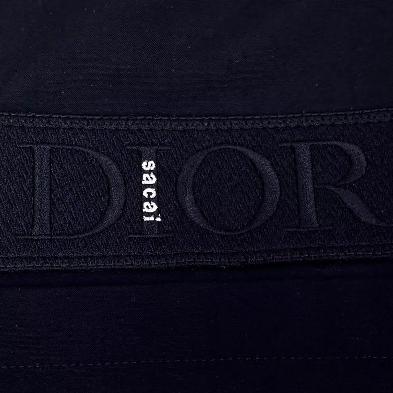 Dior Dior Size 37 Co-branded black logo embroidered cotton lape Size US XXS / EU 40 - 5 Thumbnail