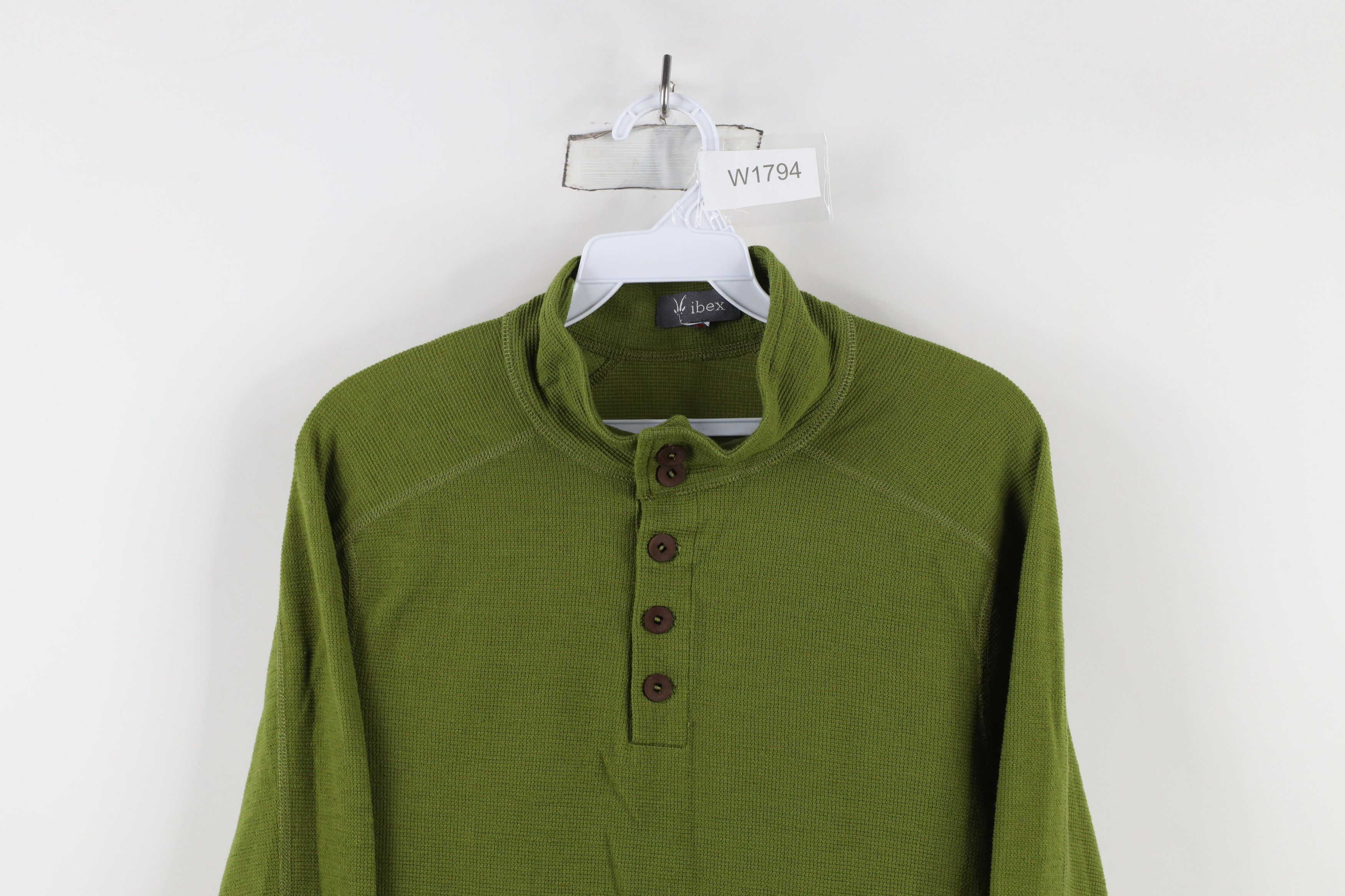 Ibex × Vintage Ibex Merino Wool Blend Waffle Knit Henley Sweater USA Size US S / EU 44-46 / 1 - 2 Thumbnail