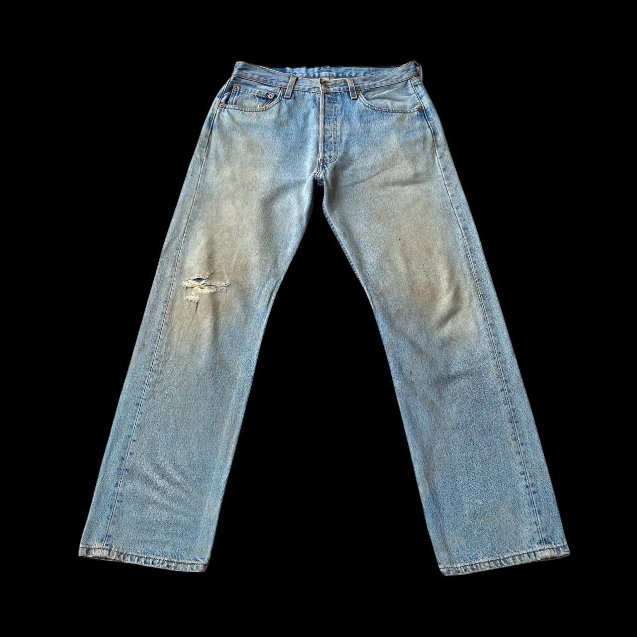 Levi's Vintage Clothing VINTAGE 00S LEVIS 501 DISTRESSED DENIM W32X29"(J09-03) Size US 32 / EU 48 - 1 Thumbnail