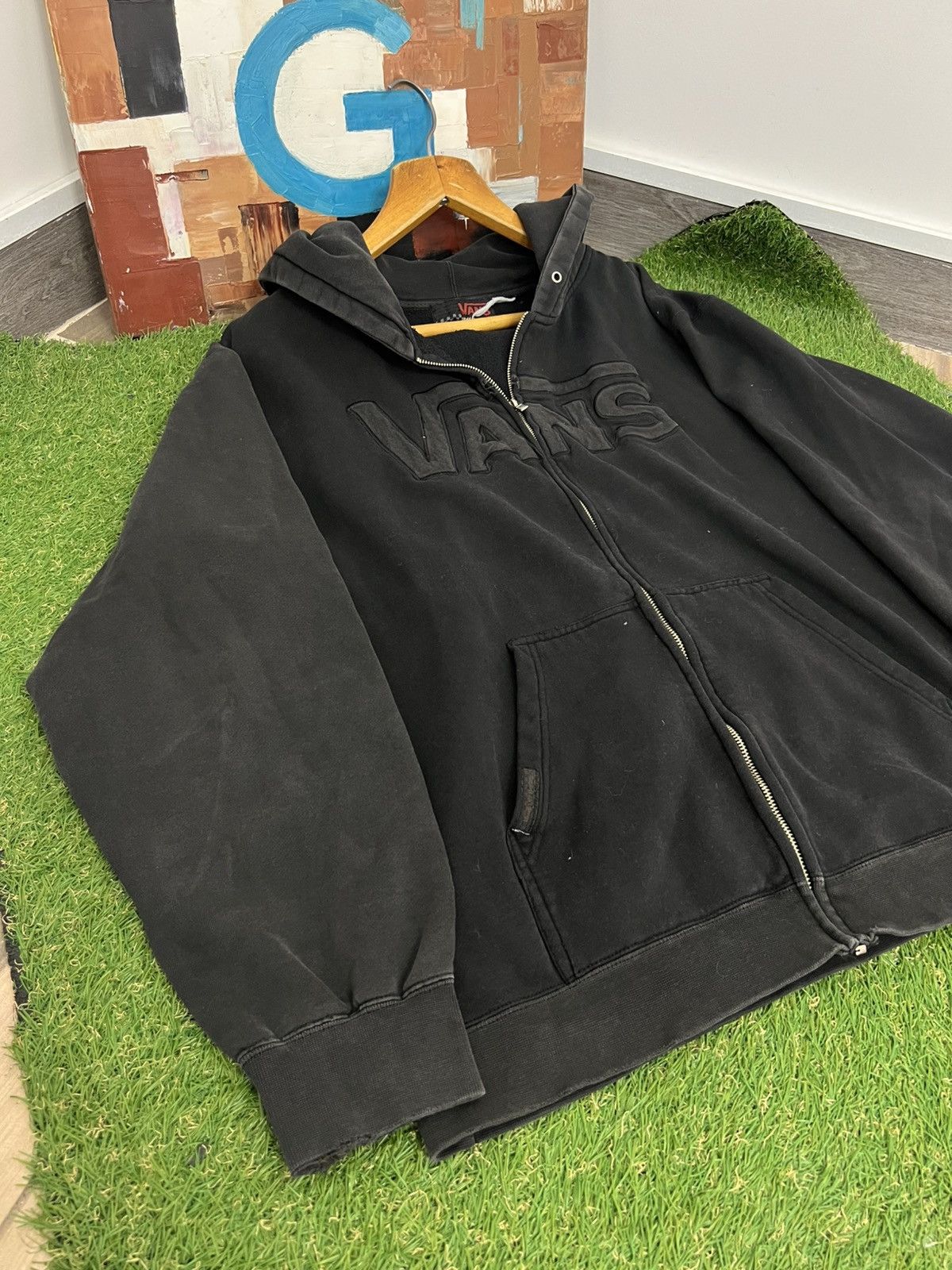 Vans × Vintage Vintage 90s Vans Hoodie Size US XL / EU 56 / 4 - 5 Thumbnail