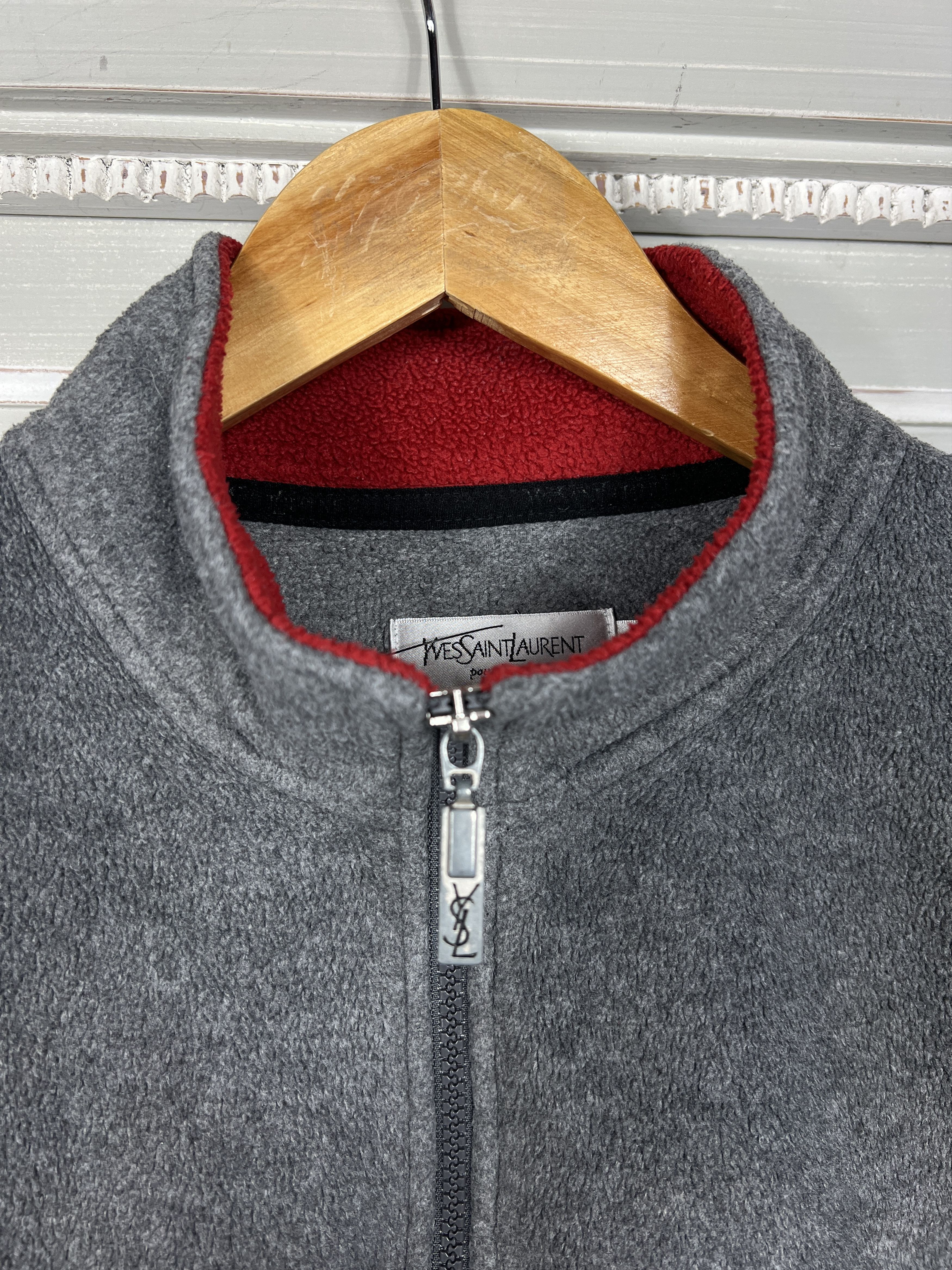 Yves Saint Laurent ysl fleece grey zip hoodie y2k Size US M / EU 48-50 / 2 - 3 Thumbnail