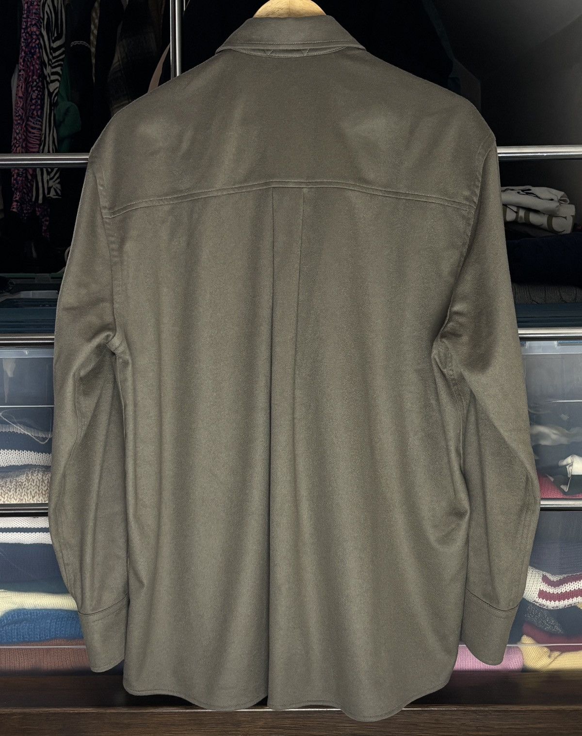 Our Legacy Our Legacy Olive Button Up Above Shirt Wool Cashmere Size US M / EU 48-50 / 2 - 4 Thumbnail