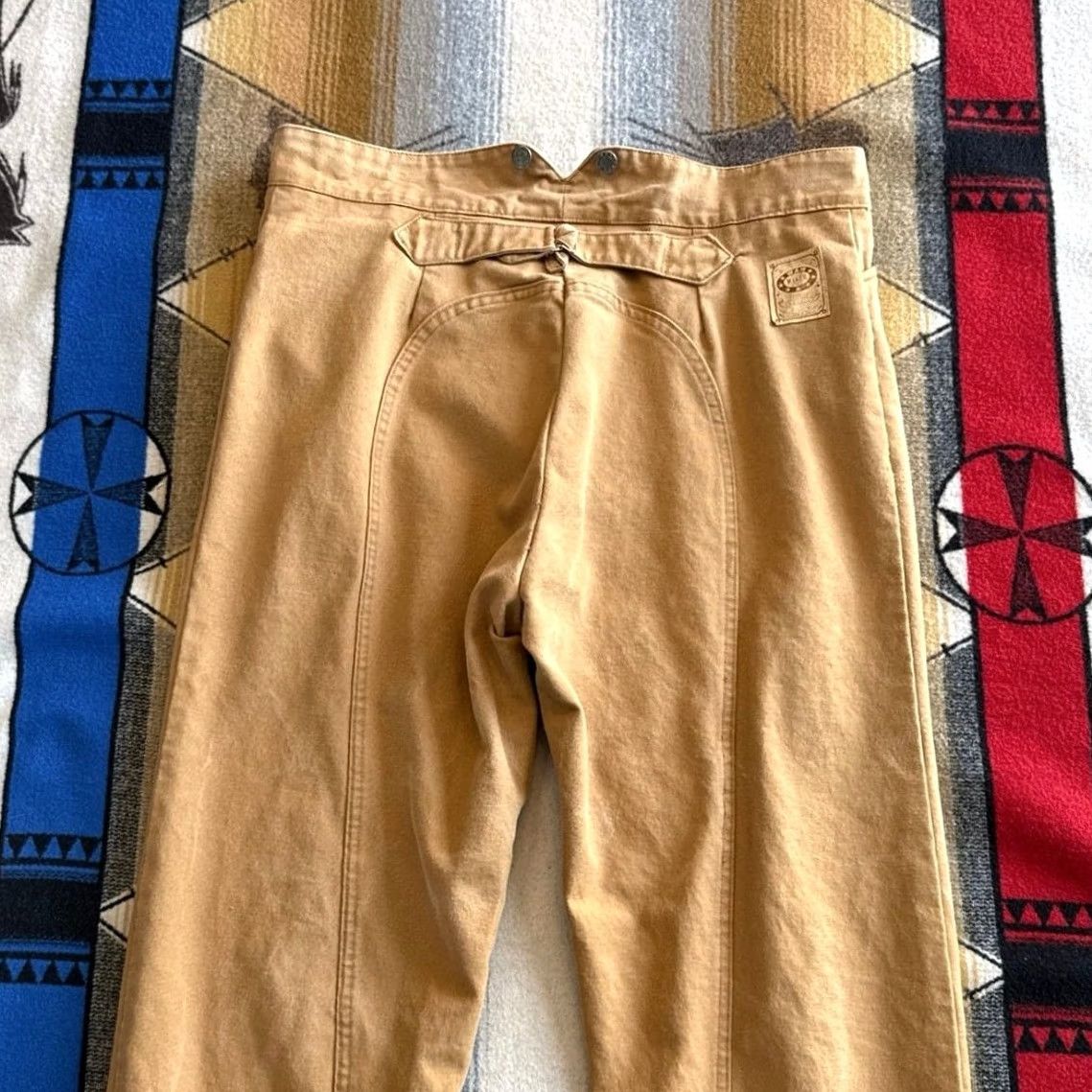 Vintage Vintage Wah Maker Western Pants 38x31 Brown Cinch Back 90s USA Made Size US 38 / EU 54 - 7 Thumbnail