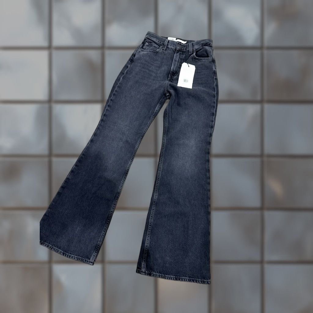 Levi's Levi's Jeans Women 26x32 70s High Rise Flare Dark Wash Gray Denim Bell Vintage: No Size 26" / US 2 / IT 38 - 1 Thumbnail