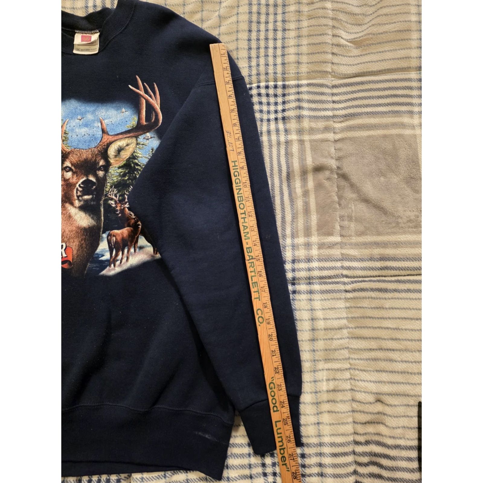 Vintage VINTAGE Members Mark Crewneck Sweatshirt Whitetail Deer Buck Dark Blue Men 2XL Shirt Size US XXL / EU 58 / 5 - 6 Thumbnail