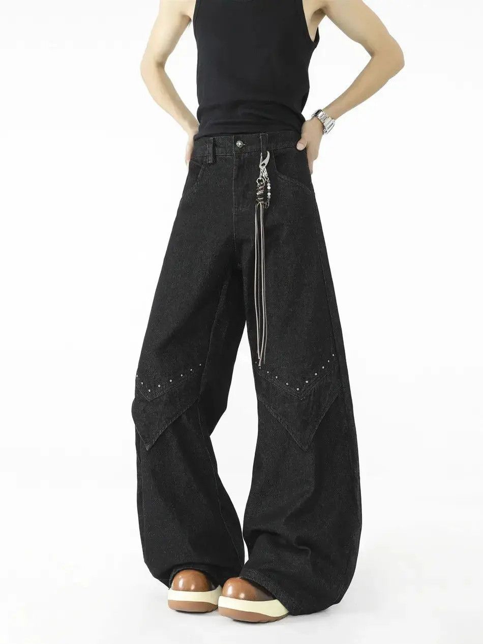Japanese Brand Retro loose hip-hop wide leg jeans Size US 32 / EU 48 - 2 Thumbnail