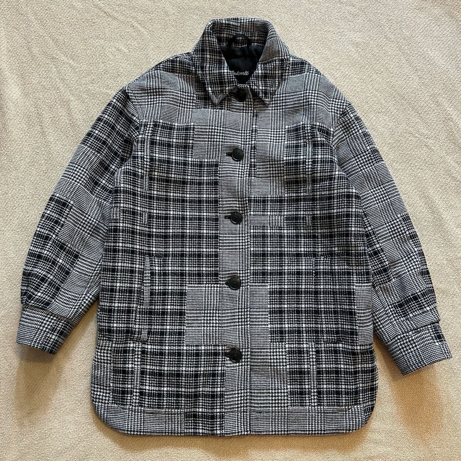 Madewell Madewell Quilt Lined Patchwork Wool Cashmere Shirt Jacket XS Size XS / US 0-2 / IT 36-38 - 1 Thumbnail