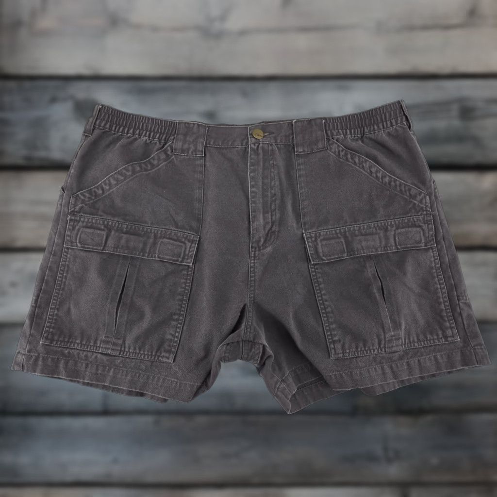 Vintage VINTAGE is not applicable here. Cabela's Mens Dary Gray Cargo Shorts Elastic Waist 6 Pockets SZ 40 Size US 40 / EU 56 - 1 Thumbnail