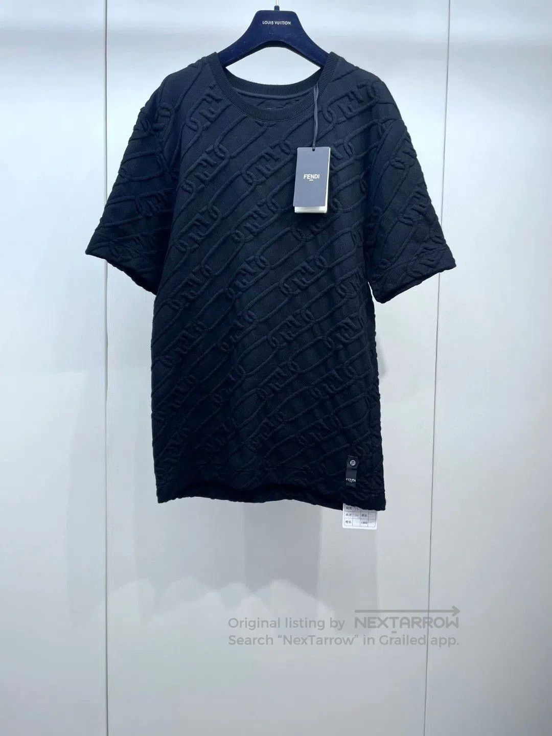 Fendi Fendi Black Embossed Chain Short. Size XS / US 0-2 / IT 36-38 - 1 Thumbnail