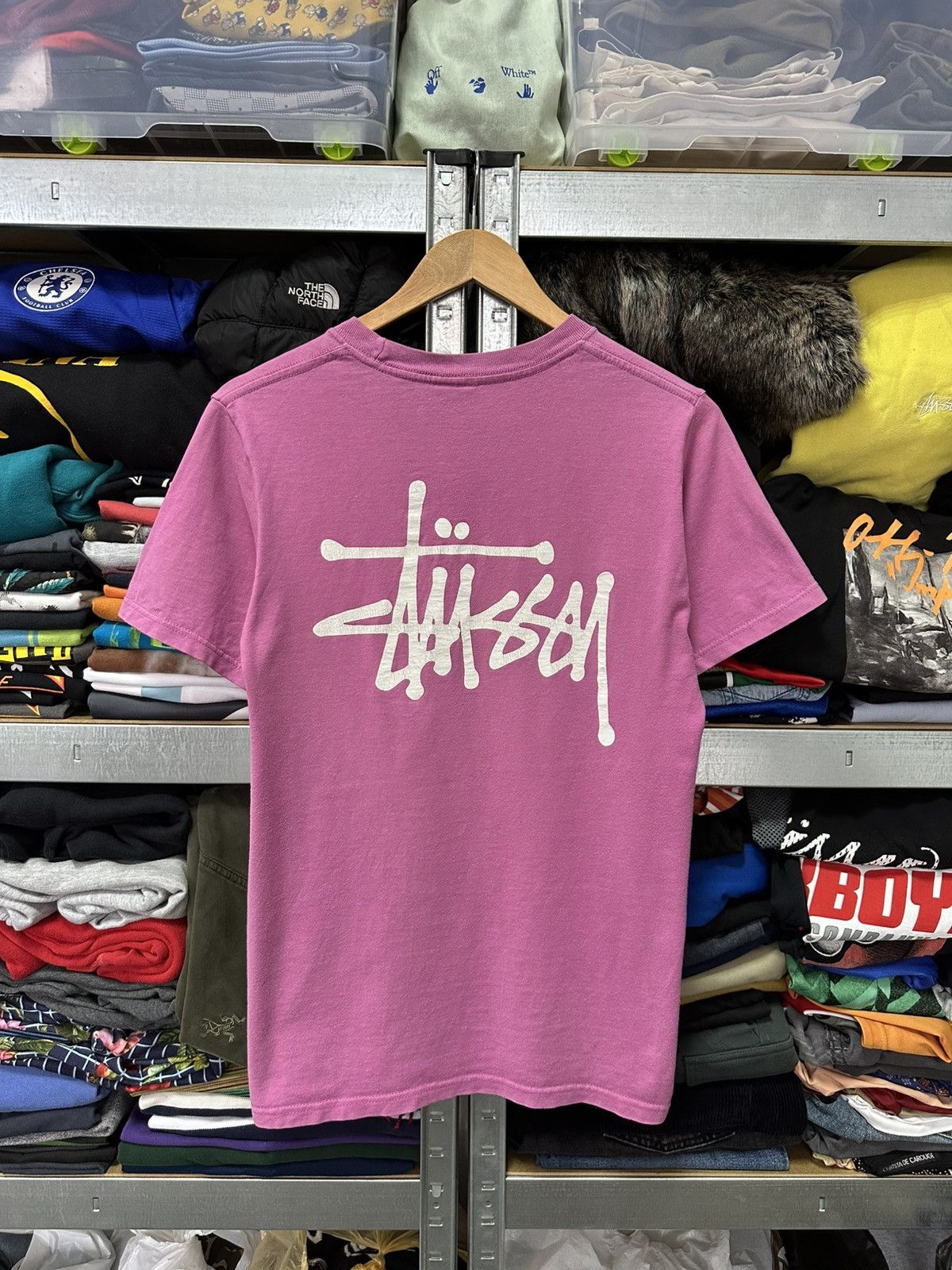 Stussy Vintage Stussy T Shirt Tee Pink Big Logo Baggy Y2K Retro Size US S / EU 44-46 / 1 - 10 Thumbnail