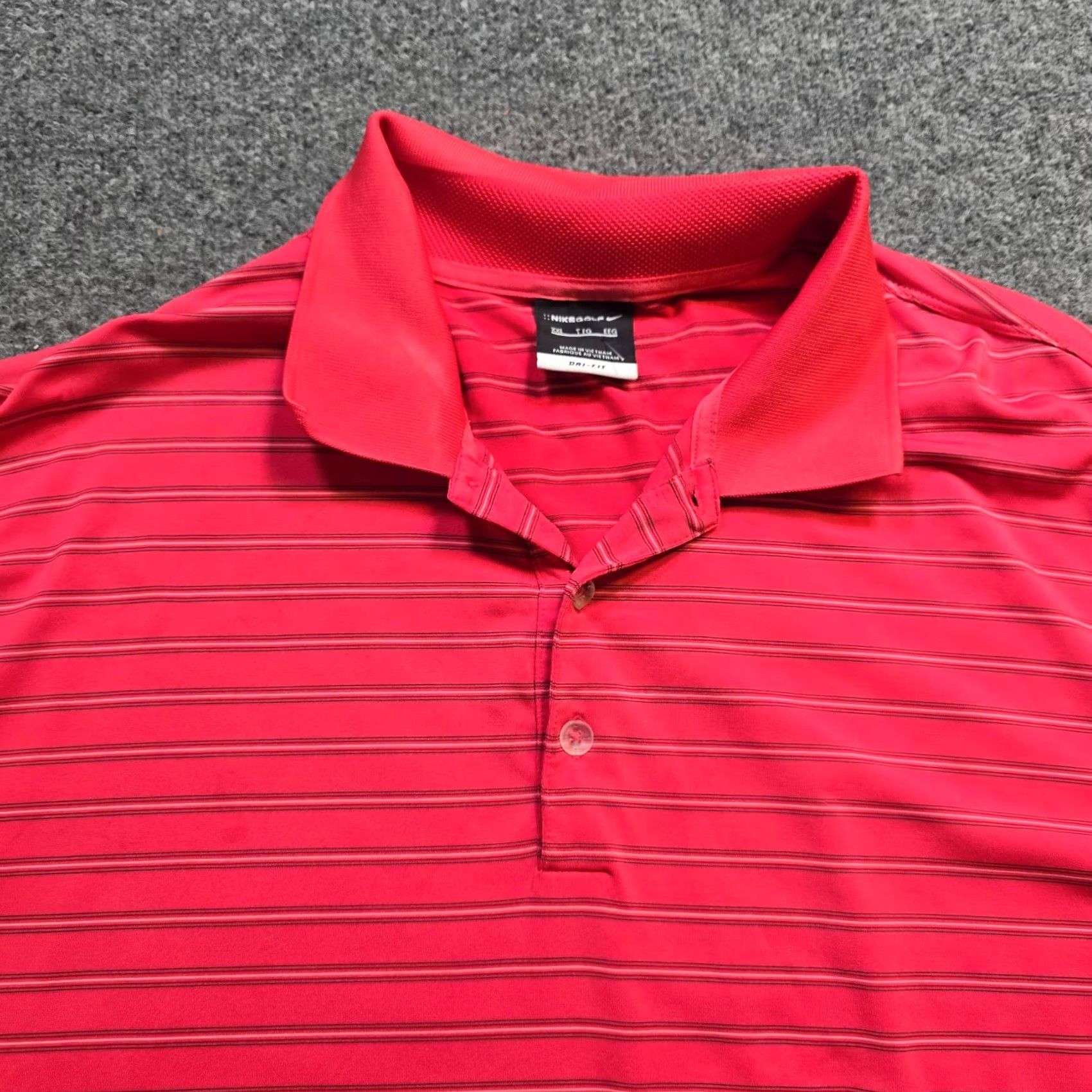 Nike Nike Golf Polo Shirt Men XXL Red Striped Nike Dri-Fit Short Sleeve Casual Comfort Polo Shirt Men XXL Red Striped Size US XXL / EU 58 / 5 - 2 Thumbnail